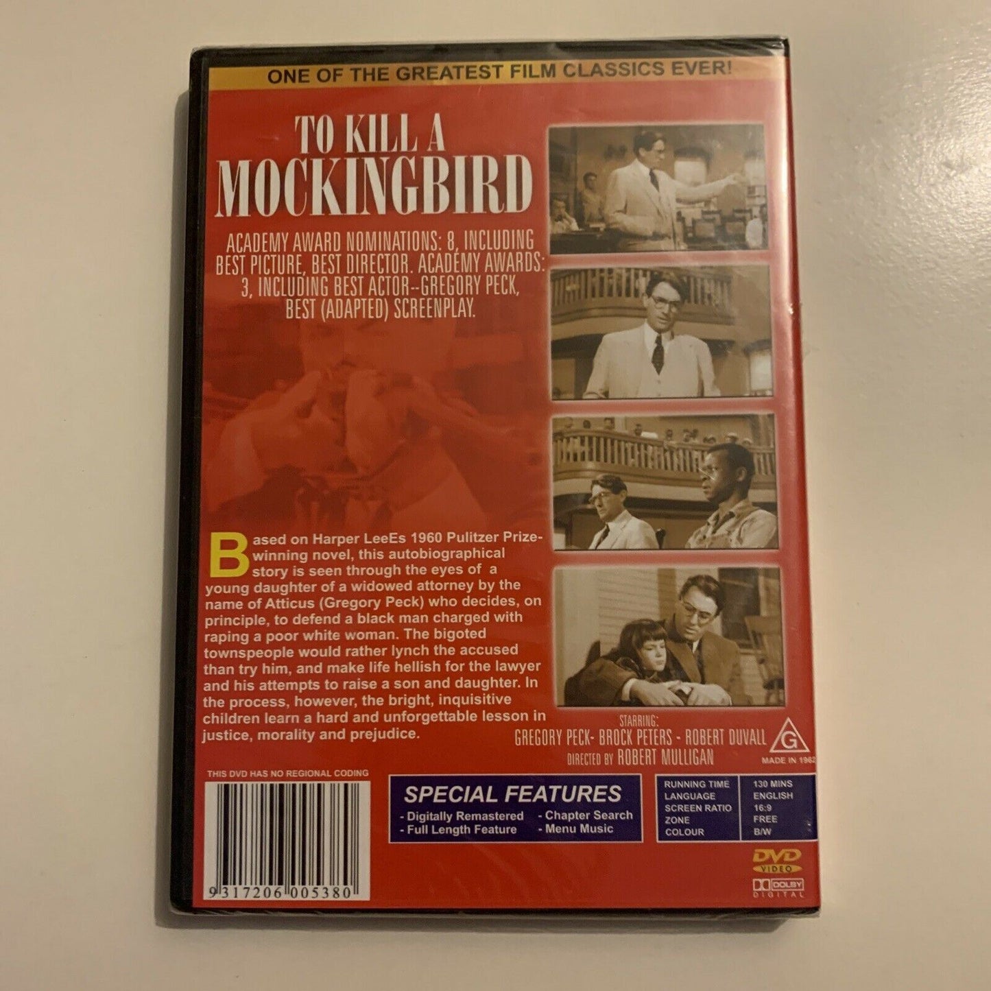 *New Sealed* To Kill A Mockingbird (DVD, 1962) Gregory Peck All Regions