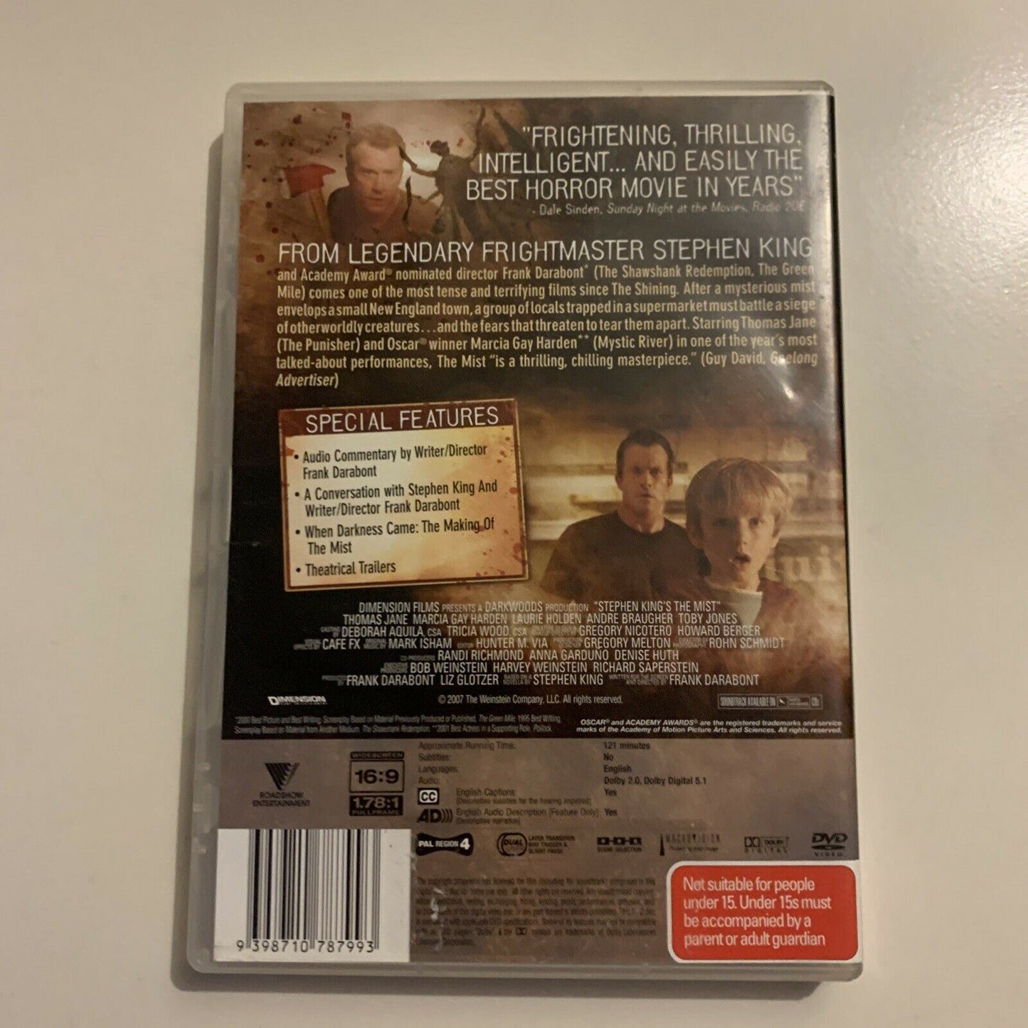 Stephen King's: The Mist (DVD, 2007) Alexa Davalos, Andre Braugher Region 4