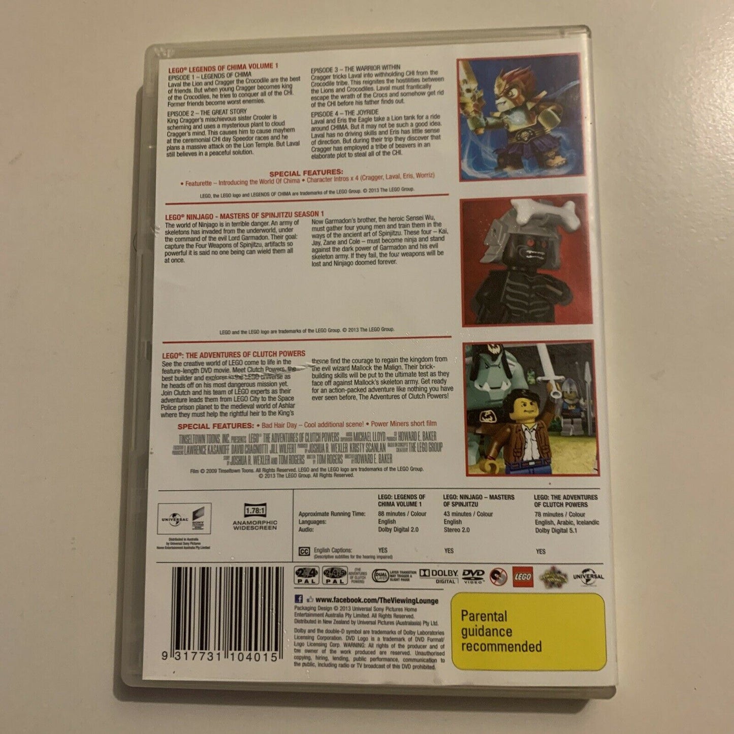 Lego: Legends Of Chima / Ninjago - Season 1 / Adventures Of Clutch Powers DVD
