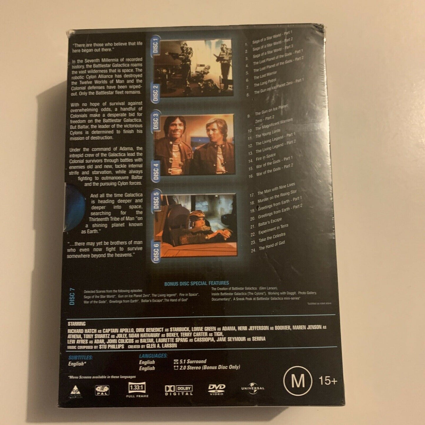*New Sealed* Battlestar Galactica (DVD, 1978, 7-Disc) Richard Hatch Region 4&2