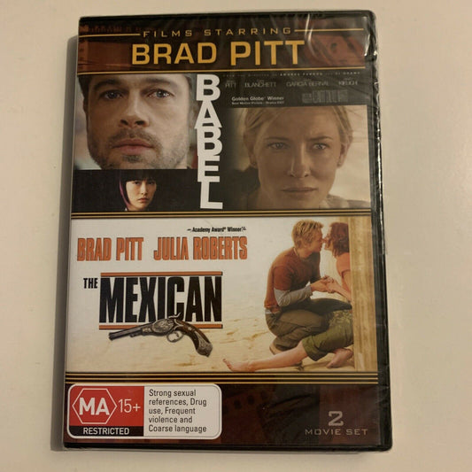 *New Sealed* Brad Pitt - Babel / The Mexican (DVD, 2009, 2-Disc) Region 4