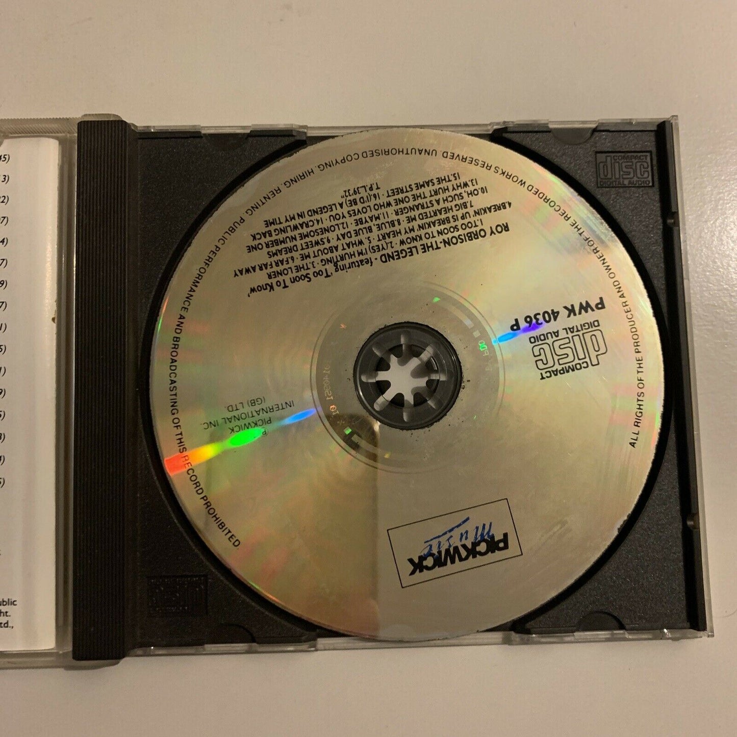 Roy Orbison - The Legend (CD, 1990)
