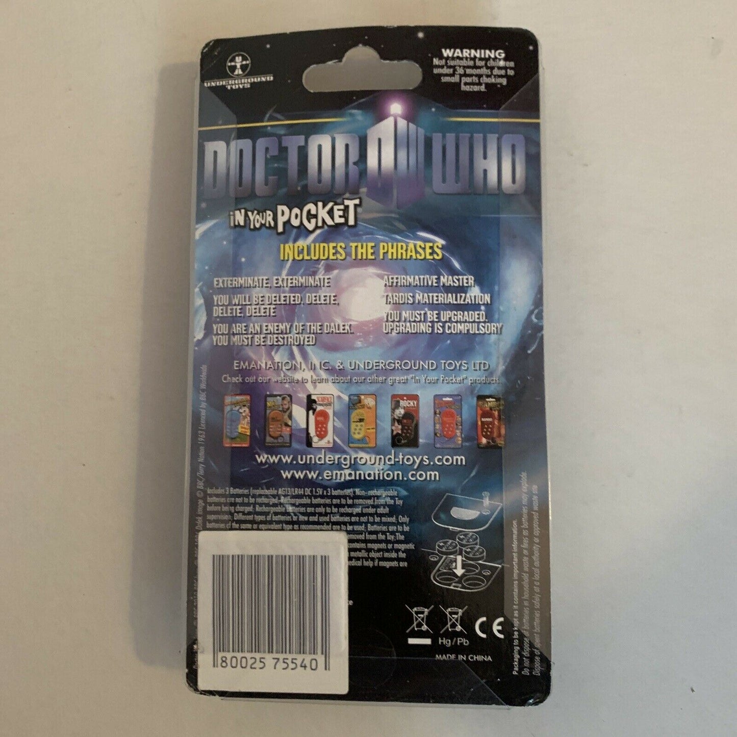 *New* Doctor Who - In Your Pocket - Voice Keychain