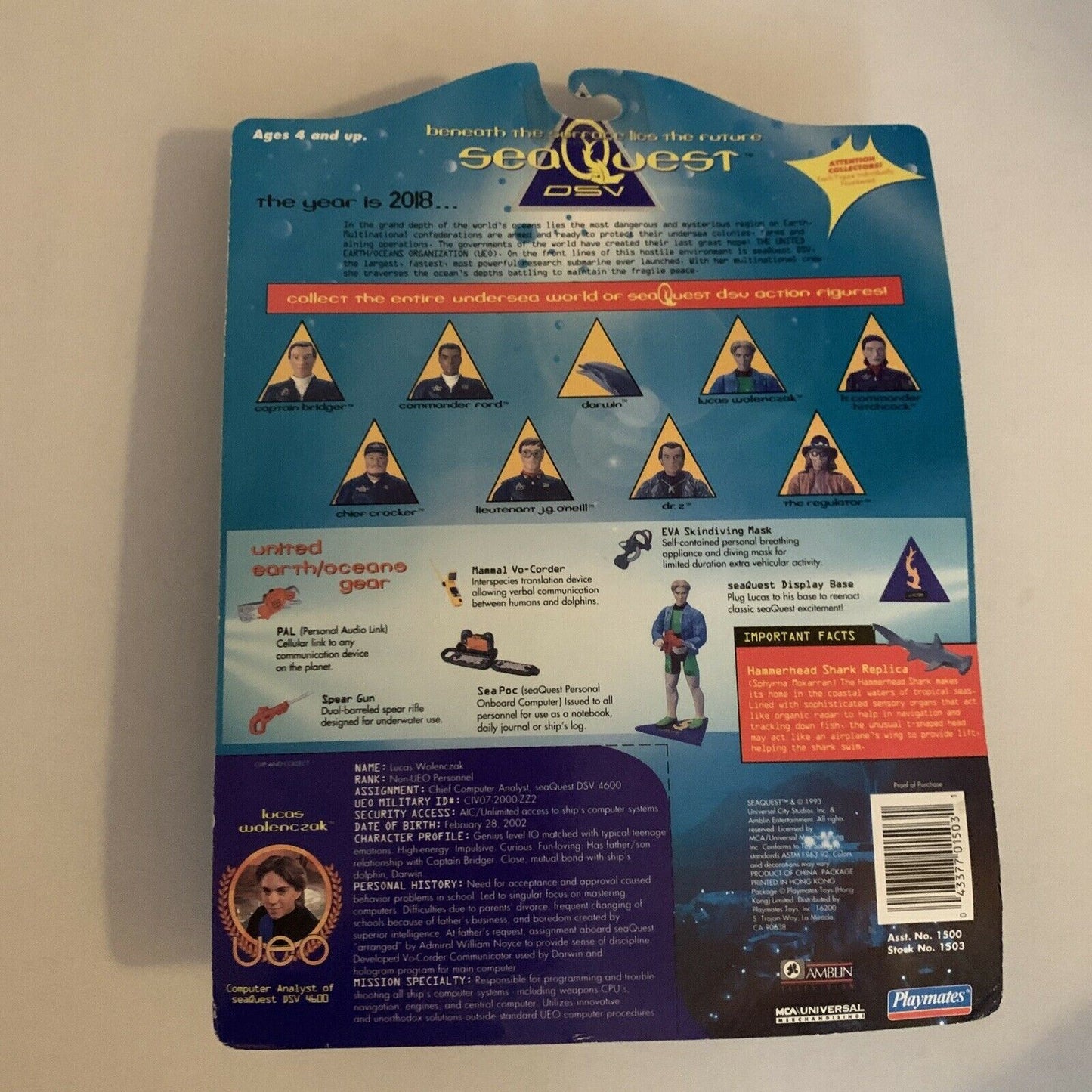 Sea Quest DSV - Lucas Wolenczak Figurine 1993