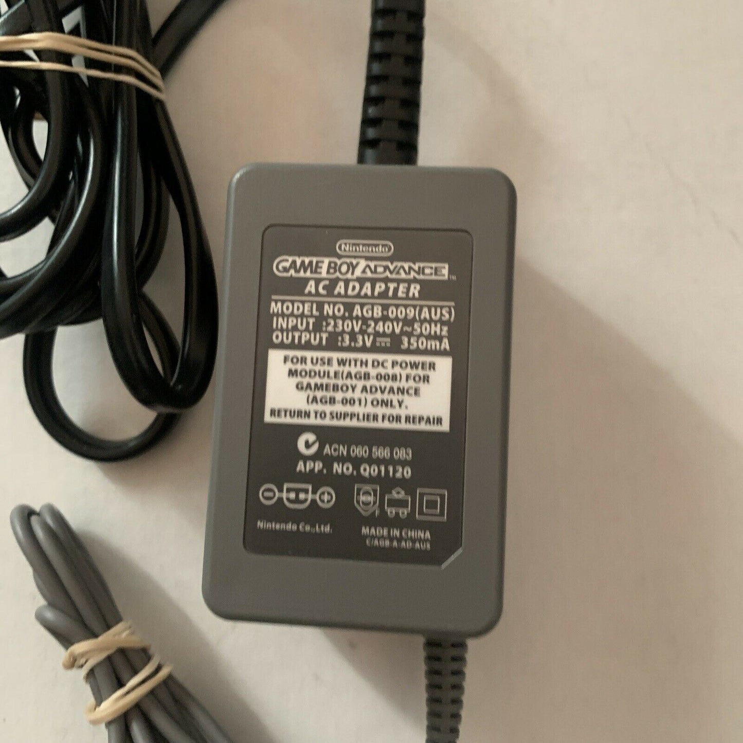 Genuine Nintendo Gameboy Advance AC Adapter AGB-009(AUS)