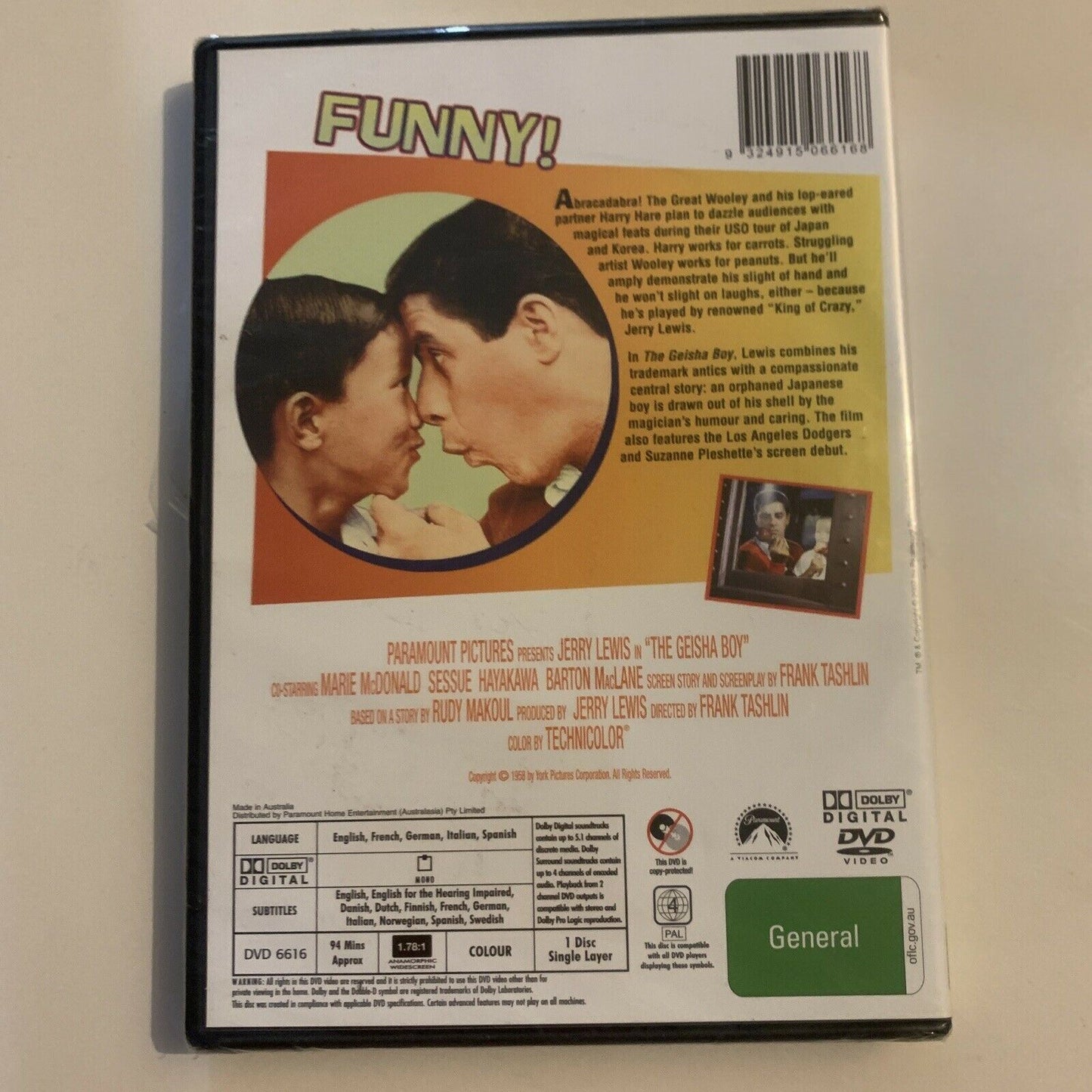 *New Sealed* The Geisha Boy (DVD, 1958) Jerry Lewis. Region 4