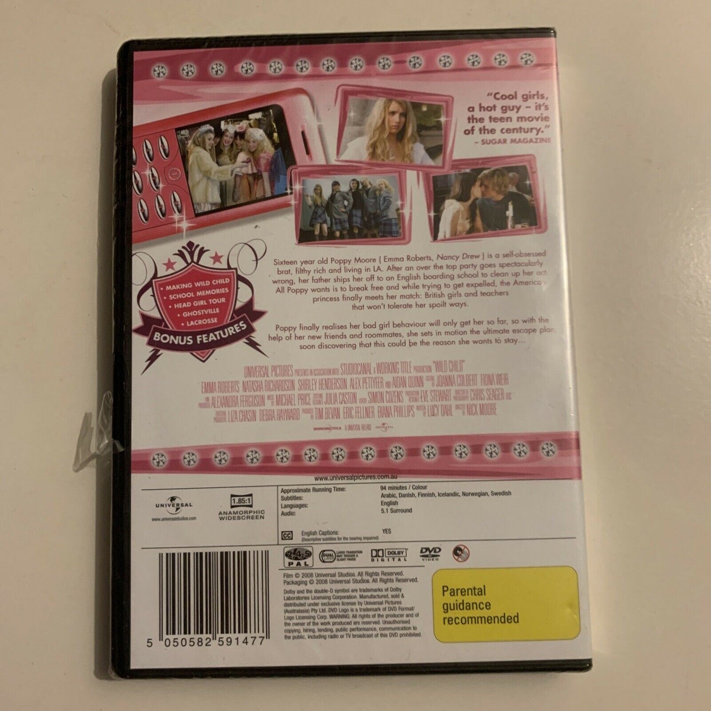 *New Sealed* Wild Child (DVD, 2009) Emma Roberts. Region 4&2