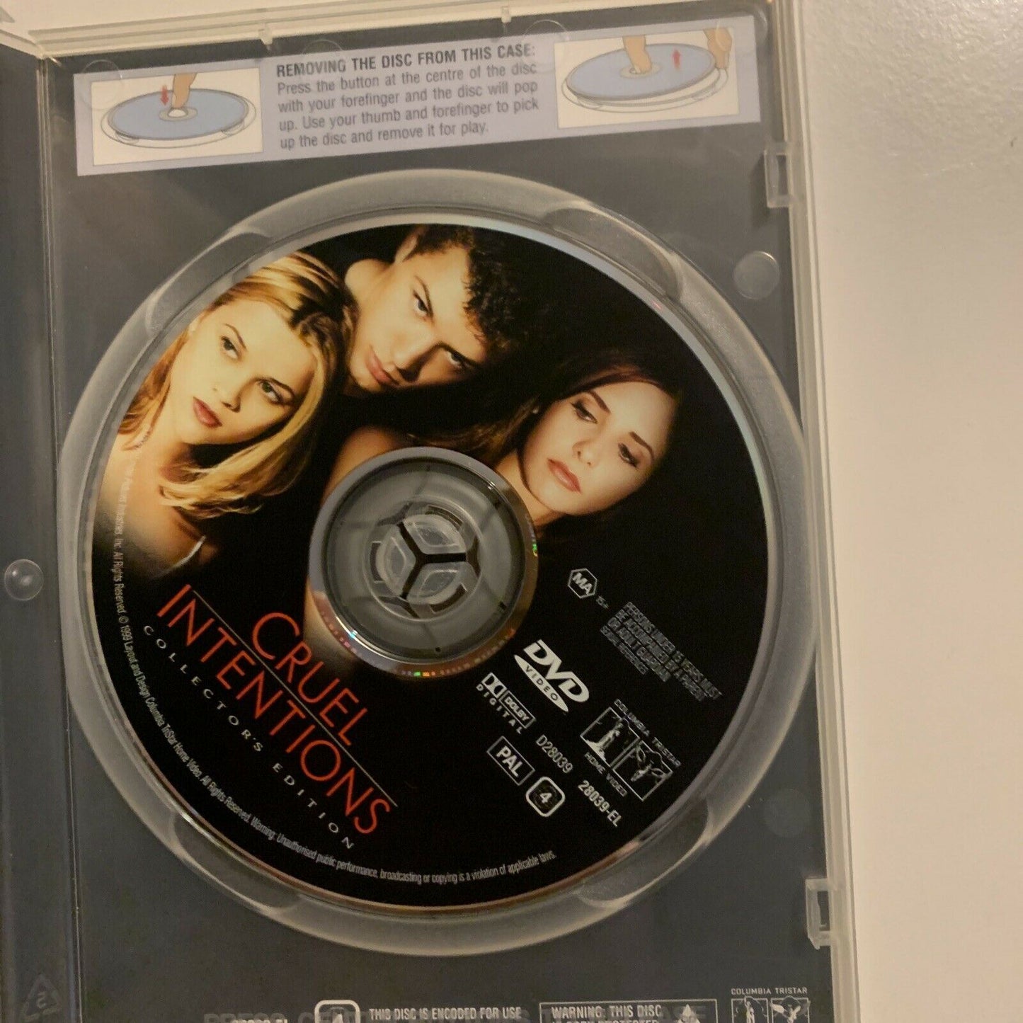 Cruel Intentions (DVD, 1999) Sarah Michelle Gellar, Reese Witherspoon Region 4&2