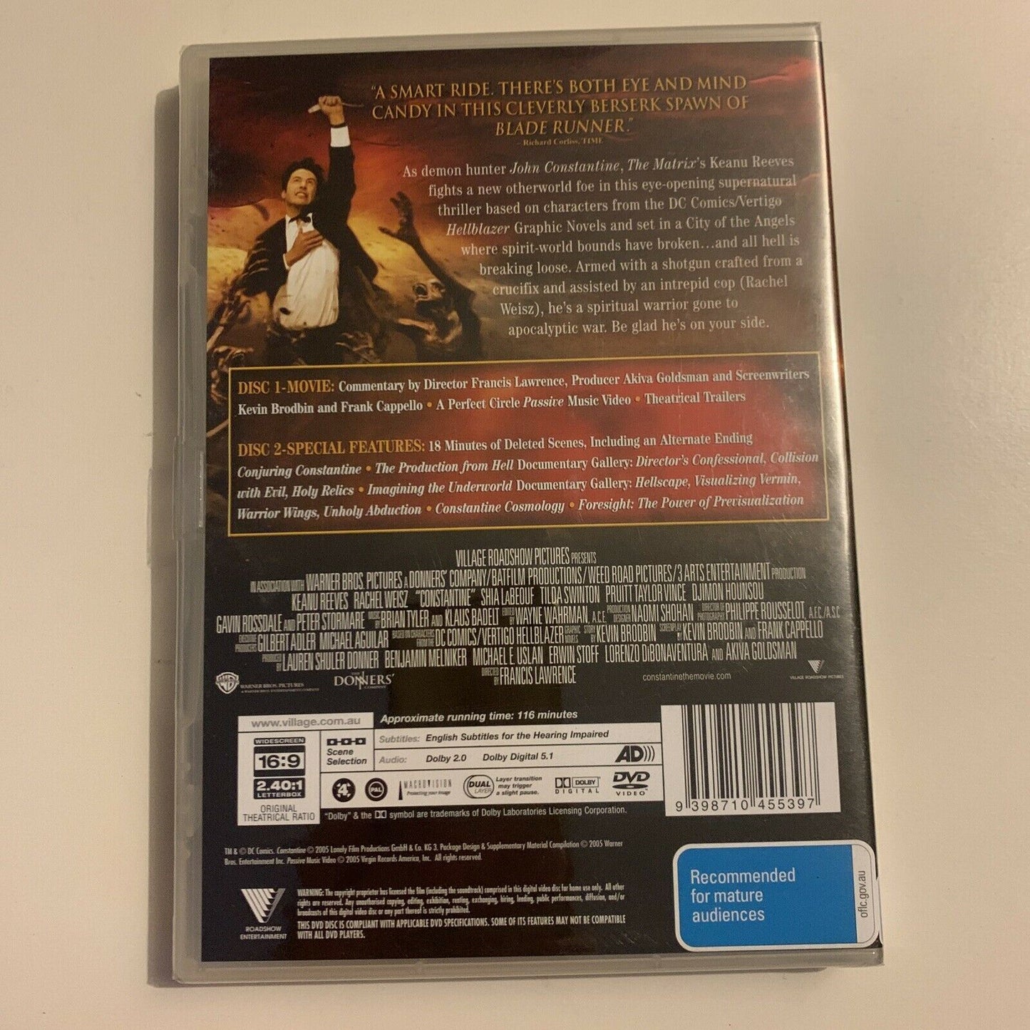 *New Sealed* Constantine - Deluxe Edition (DVD, 2005) Keanu Reeves. Region 4