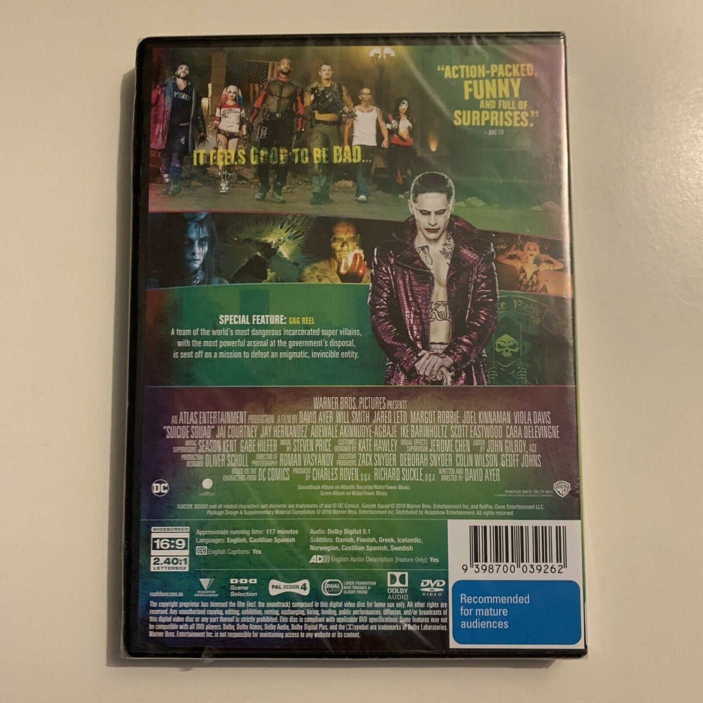 *New Sealed* Suicide Squad (DVD, 2016) Will Smith, Jared Leto Region4