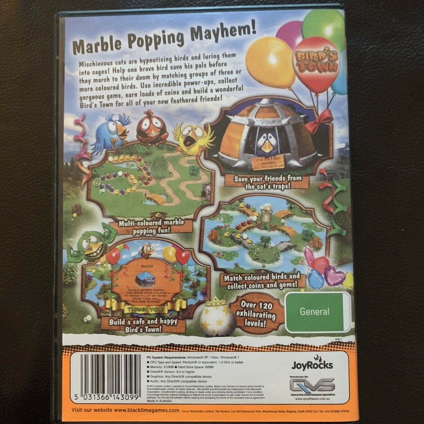 Birds Town - Marble Popper Game PC CDROM Puzzle Game