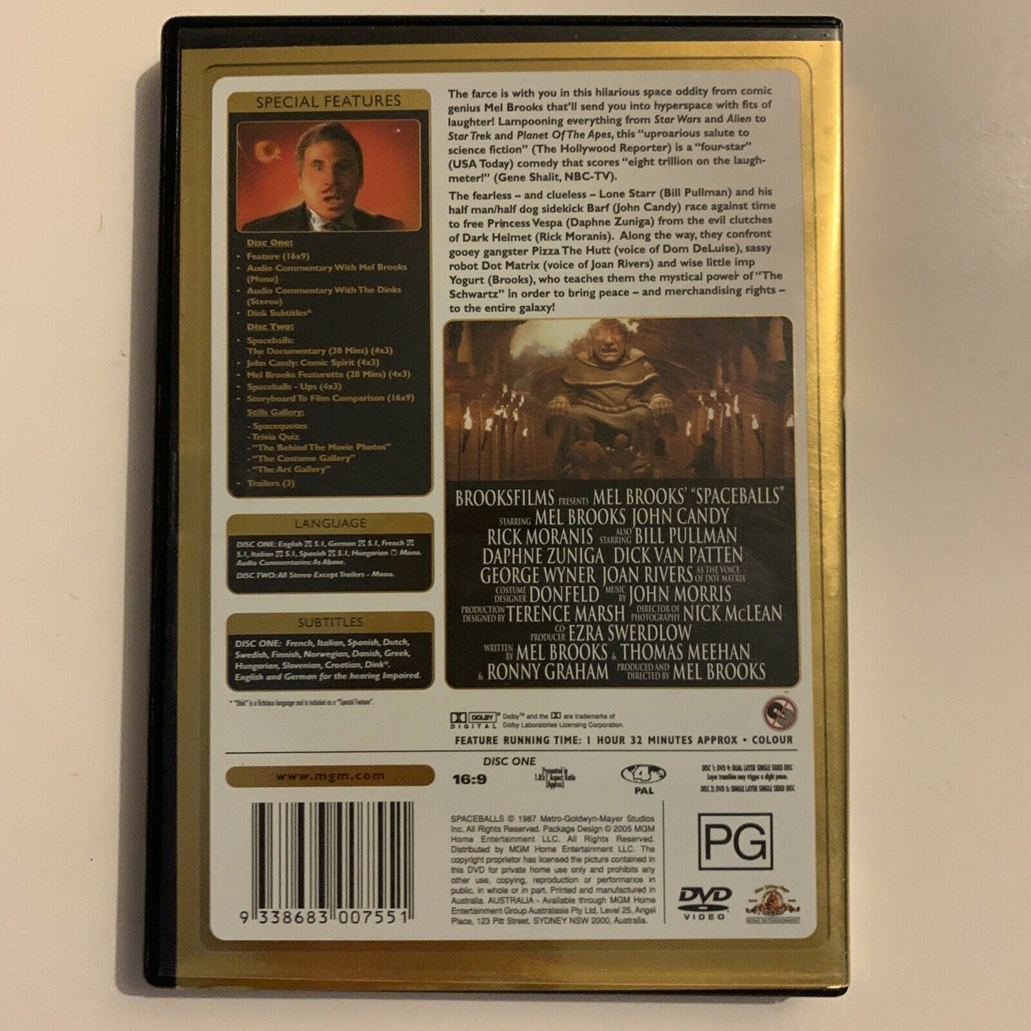 Spaceballs - Gold Edition (DVD, 1987, 2-Disc) Mel Brooks Region 4&2