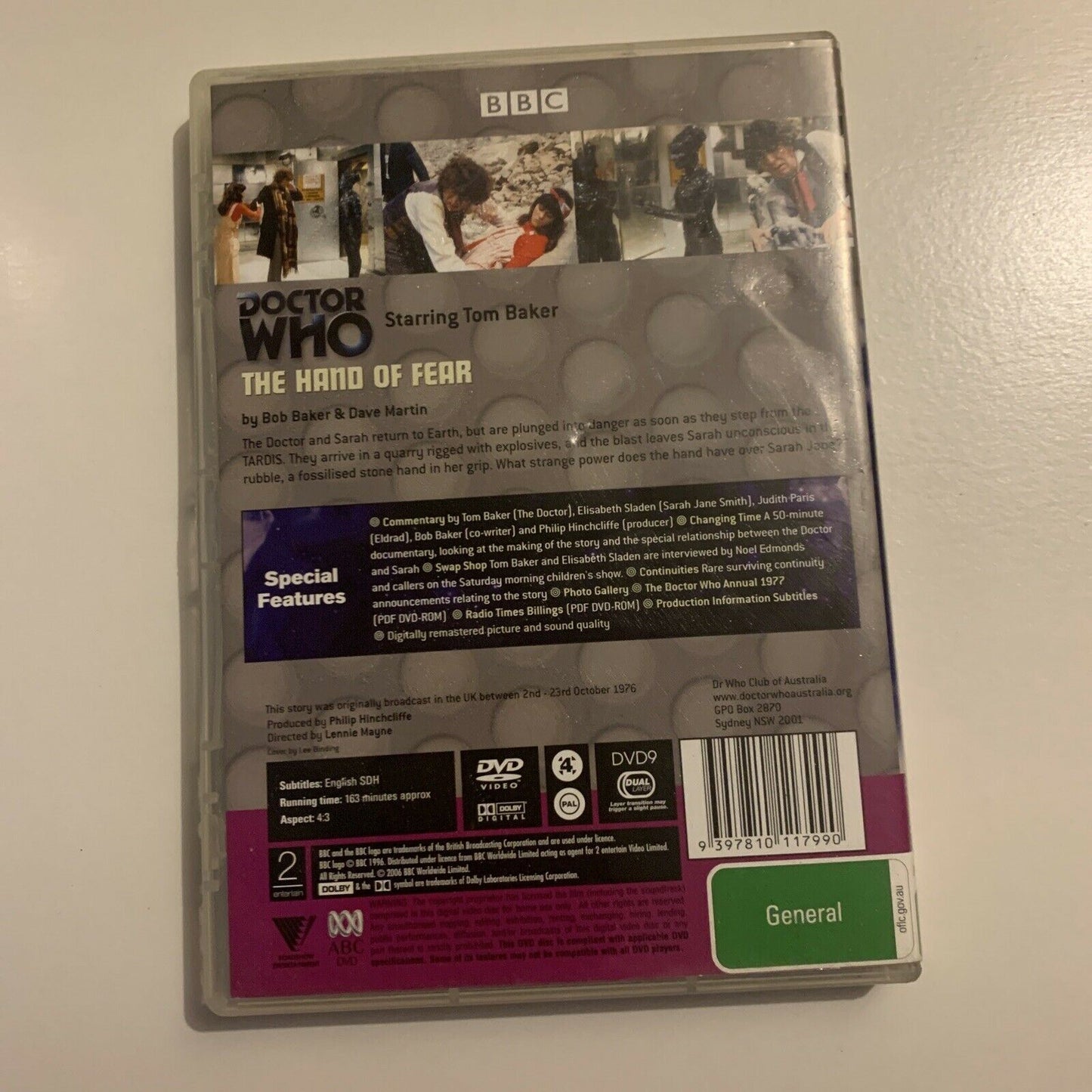 The Doctor Who - Hand Of Fear (DVD, 1976) Tom Baker Region 4&2