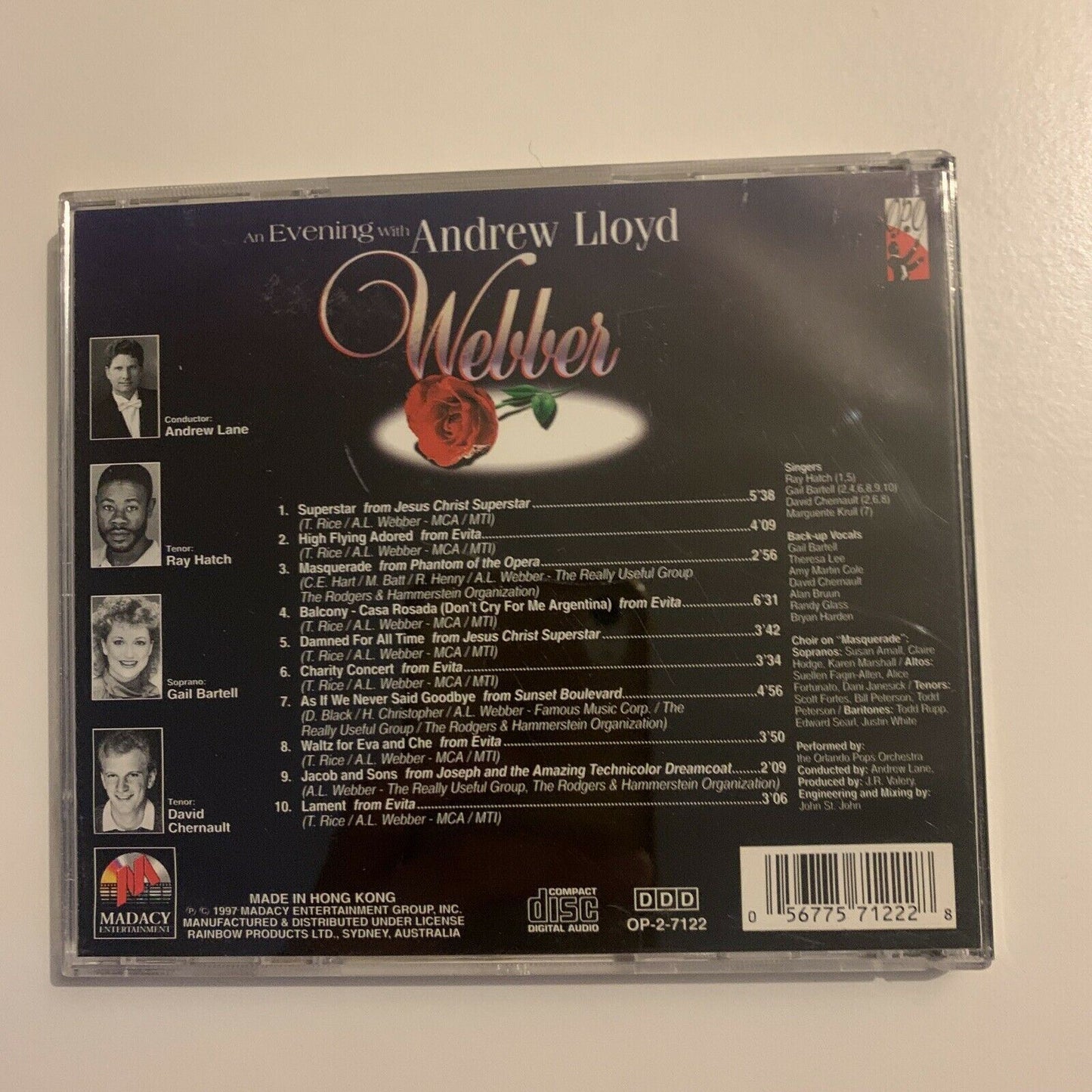 An Evening with Andrew Lloyd Webber by Orlando Pops Orchestra (CD, 1996)