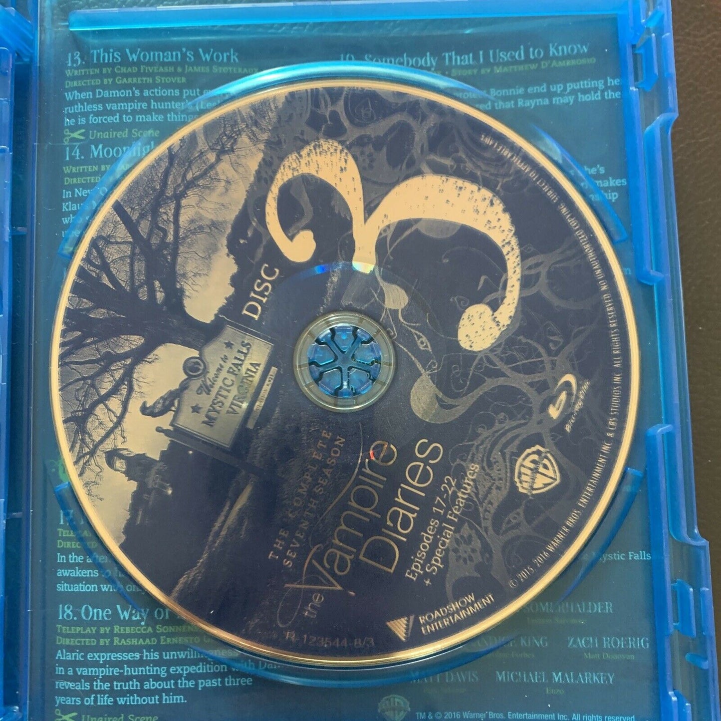 The Vampire Diaries : Season 7 (Blu-ray, 2016, 3-Disc Set) Region B