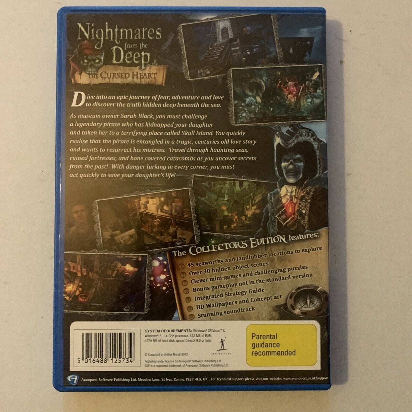 Nightmares From The Deep - The Cursed Heart PC CDROM Hidden Object Game