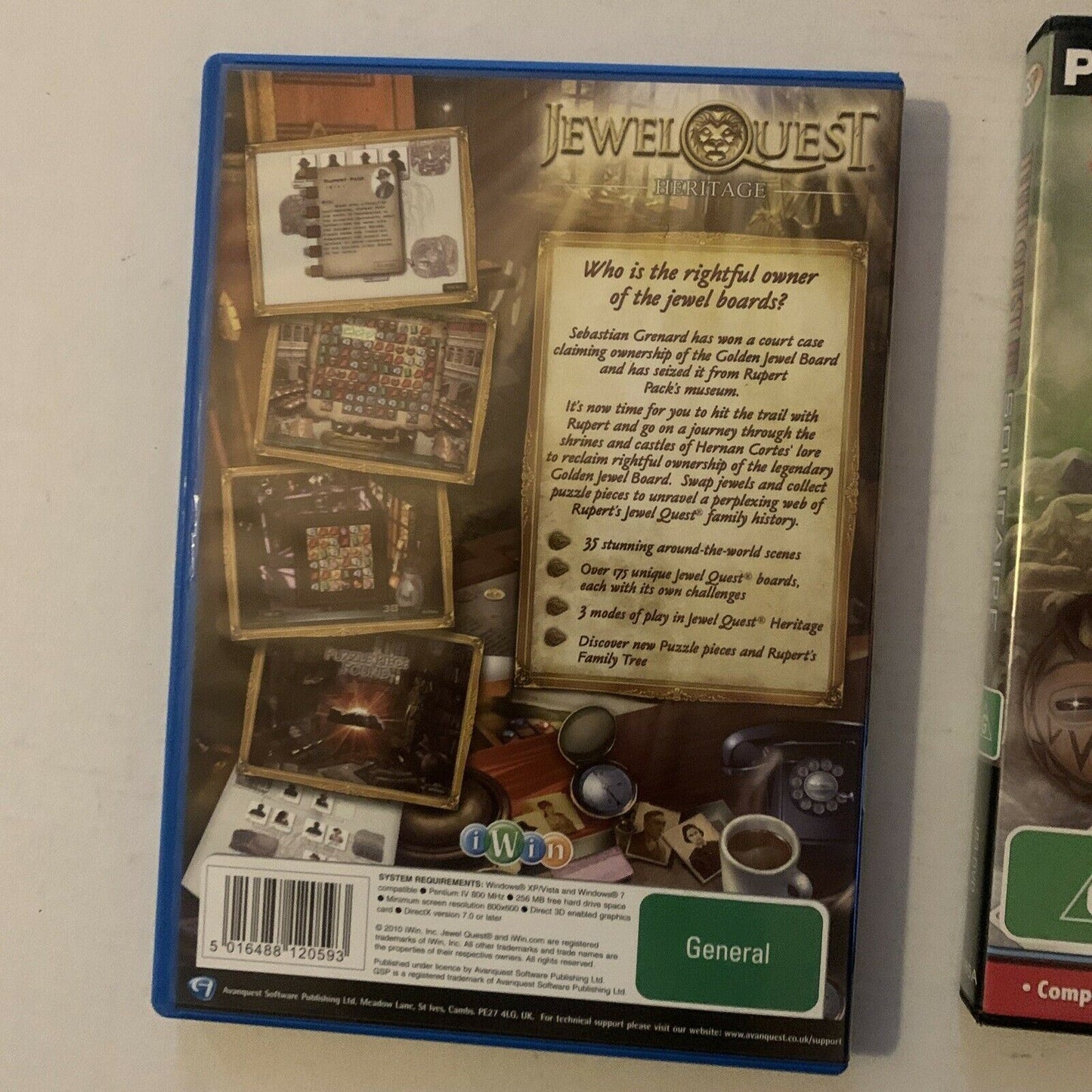 Jewel Quest: Heritage / Jewel Quest III Solitaire PC CDROM Puzzle Game