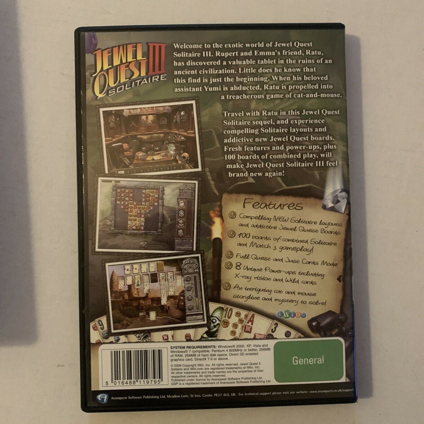 Jewel Quest: Heritage / Jewel Quest III Solitaire PC CDROM Puzzle Game
