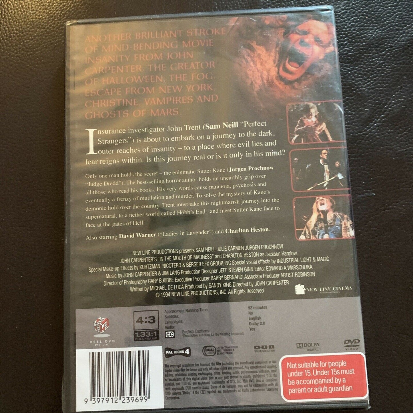 *New Sealed* In the Mouth of Madness (DVD, 1994) Sam Neill. Region 4