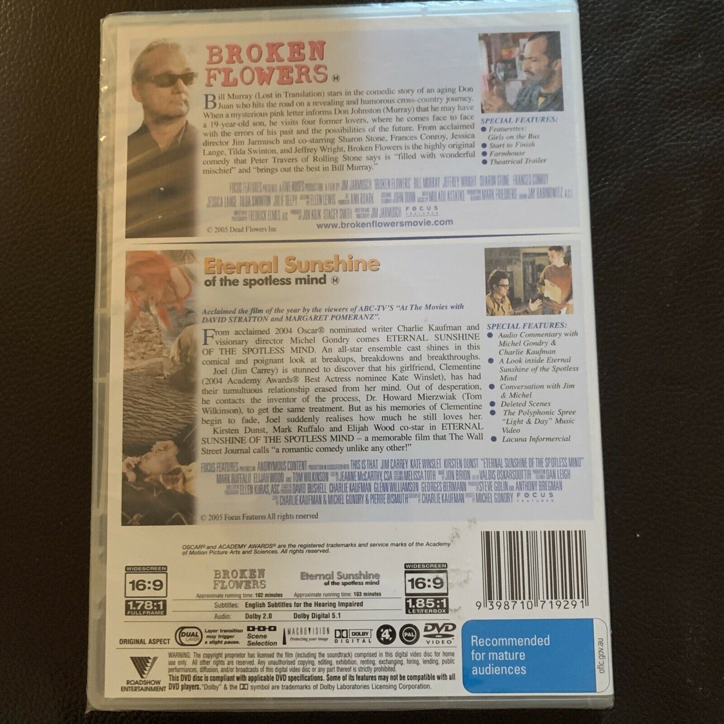 *New* Broken Flowers / Eternal Sunshine Of The Spotless Mind (DVD, 2007)
