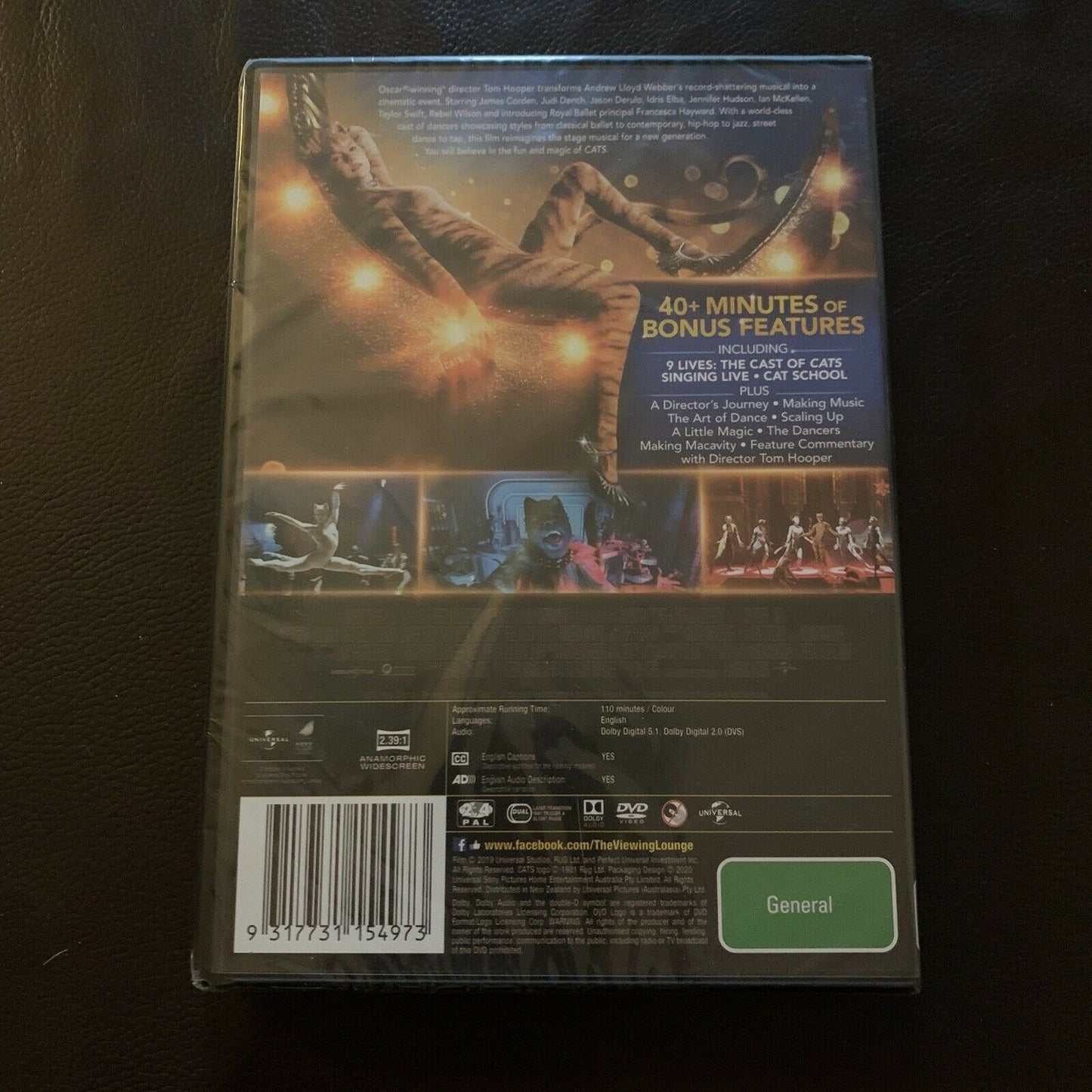 *New Sealed* Cats (DVD, 2019) James Corden, Judi Dench Region 4&2