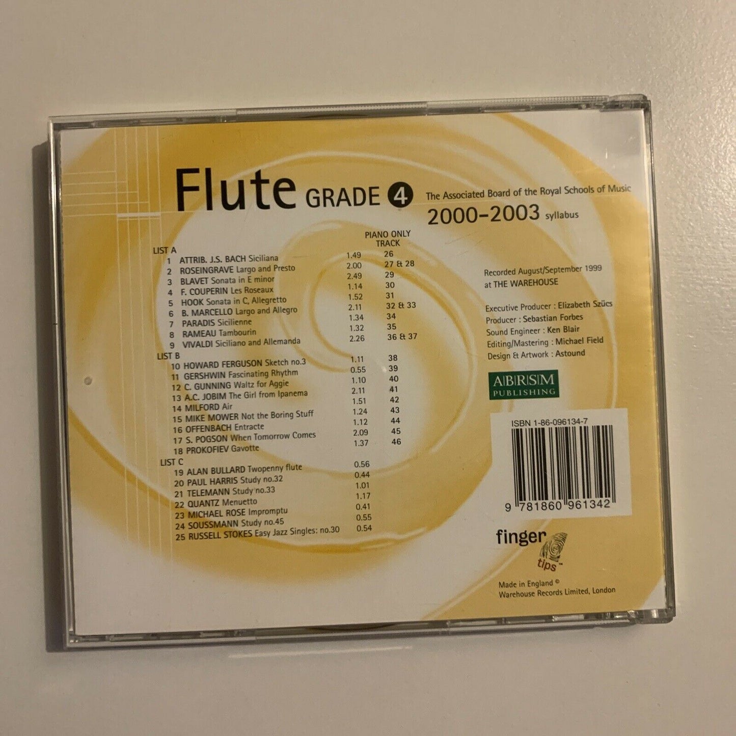 Royal Schools Of Music: Flute Grade 4 2000-2003 Syllabus CD Edward Beckett