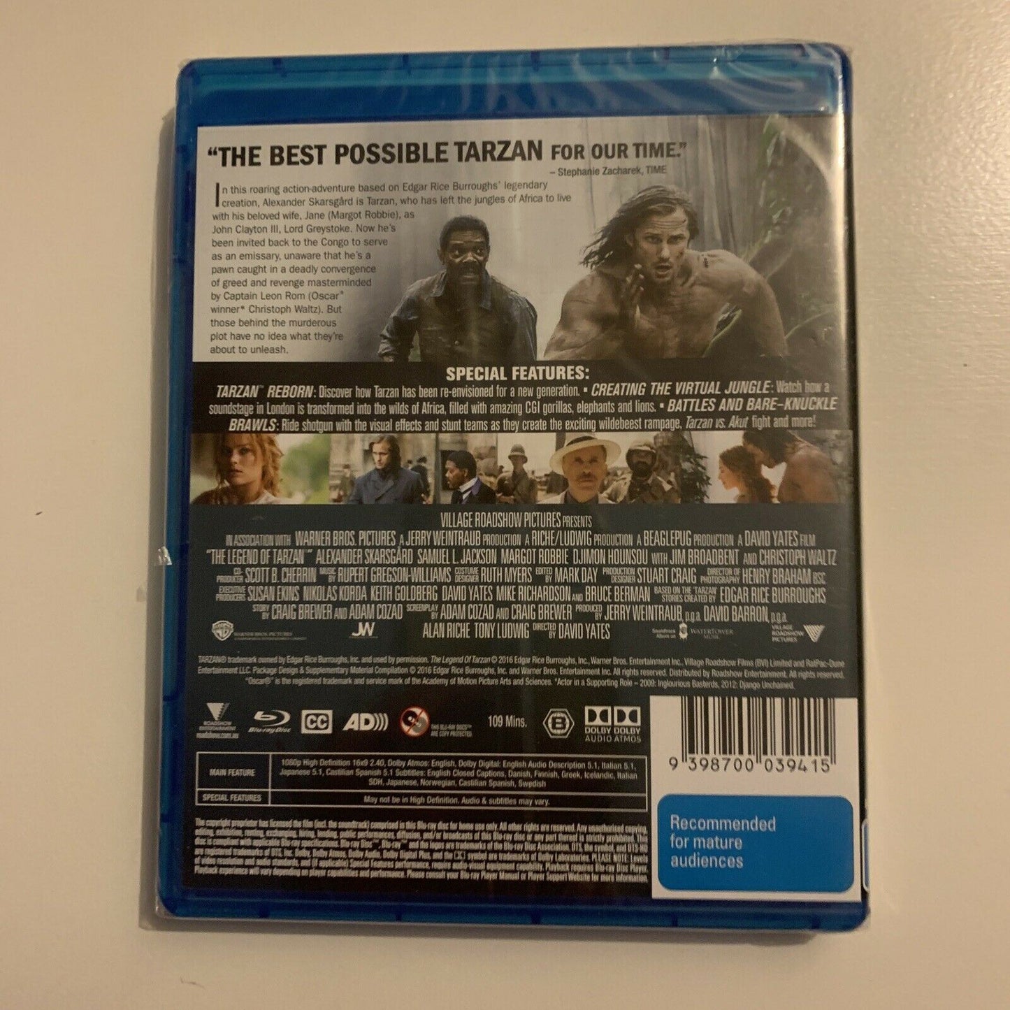 *New Sealed* The Legend Of Tarzan (Blu-ray, 2016) Alexander Skarsgard