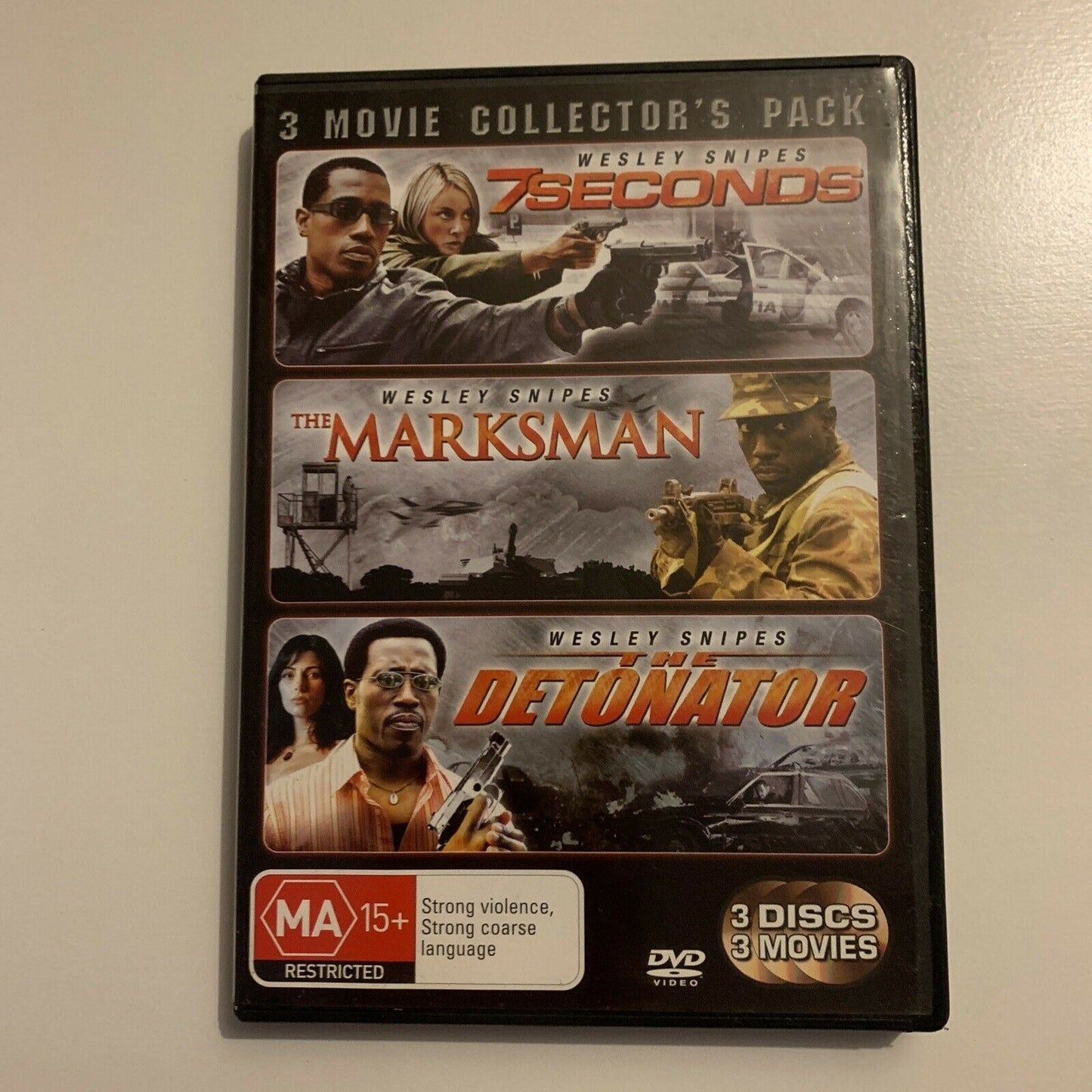 Wesley Snipes: 7 Seconds / The Marksman / The Detonator (DVD, 2007, 3-Disc)