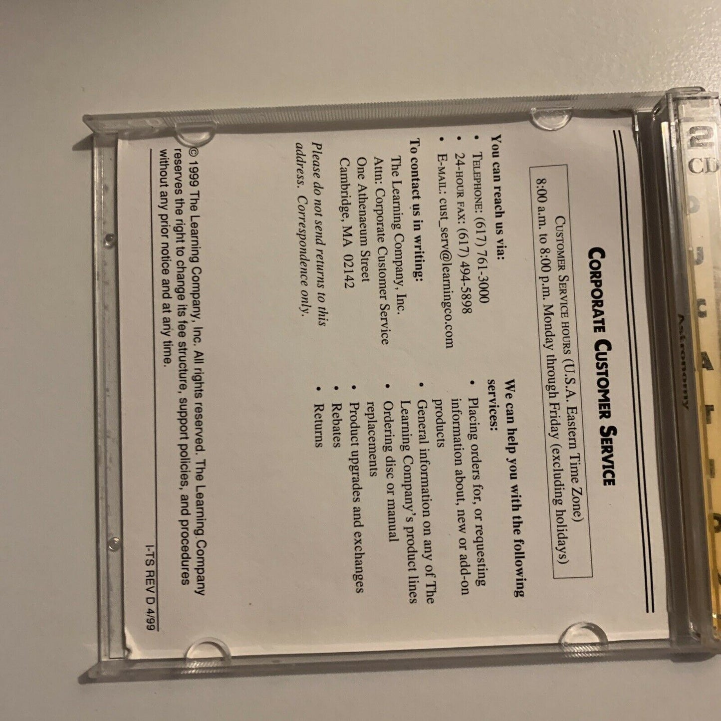 Astronomy - An Immersive Journey Through The Universe PC CDROM 1999