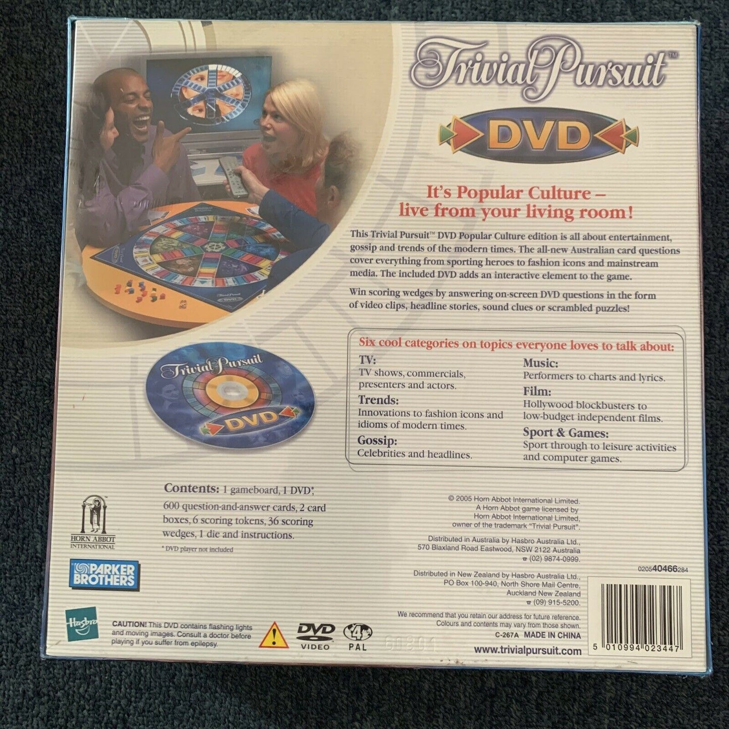 *New Sealed* Trivial Pursuit DVD Board Game by Parker Brothers