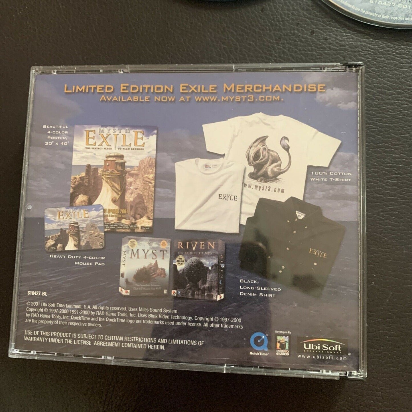 Myst III : Exile - PC/Mac 4-Disc CDROM With Manual