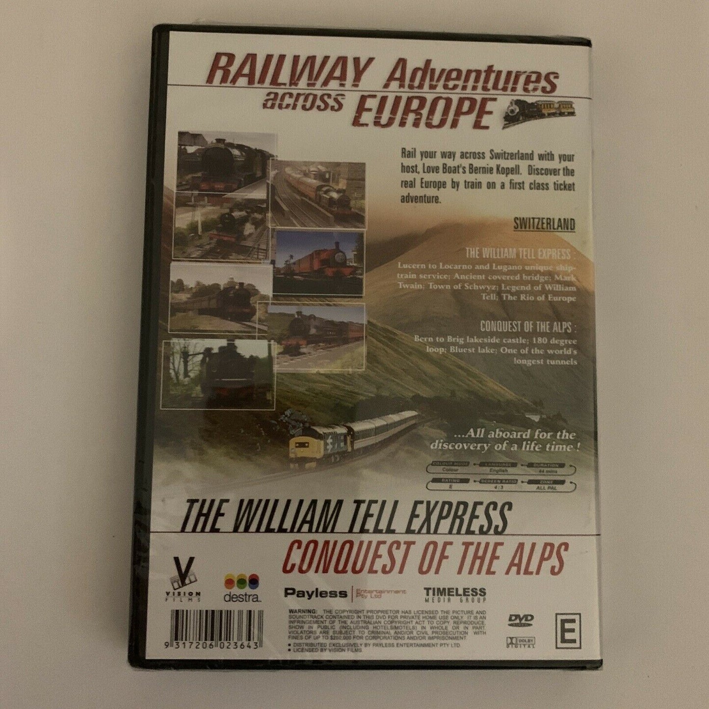 *New Sealed* Railway Adventures Across Europe: The William Tell Express (DVD)