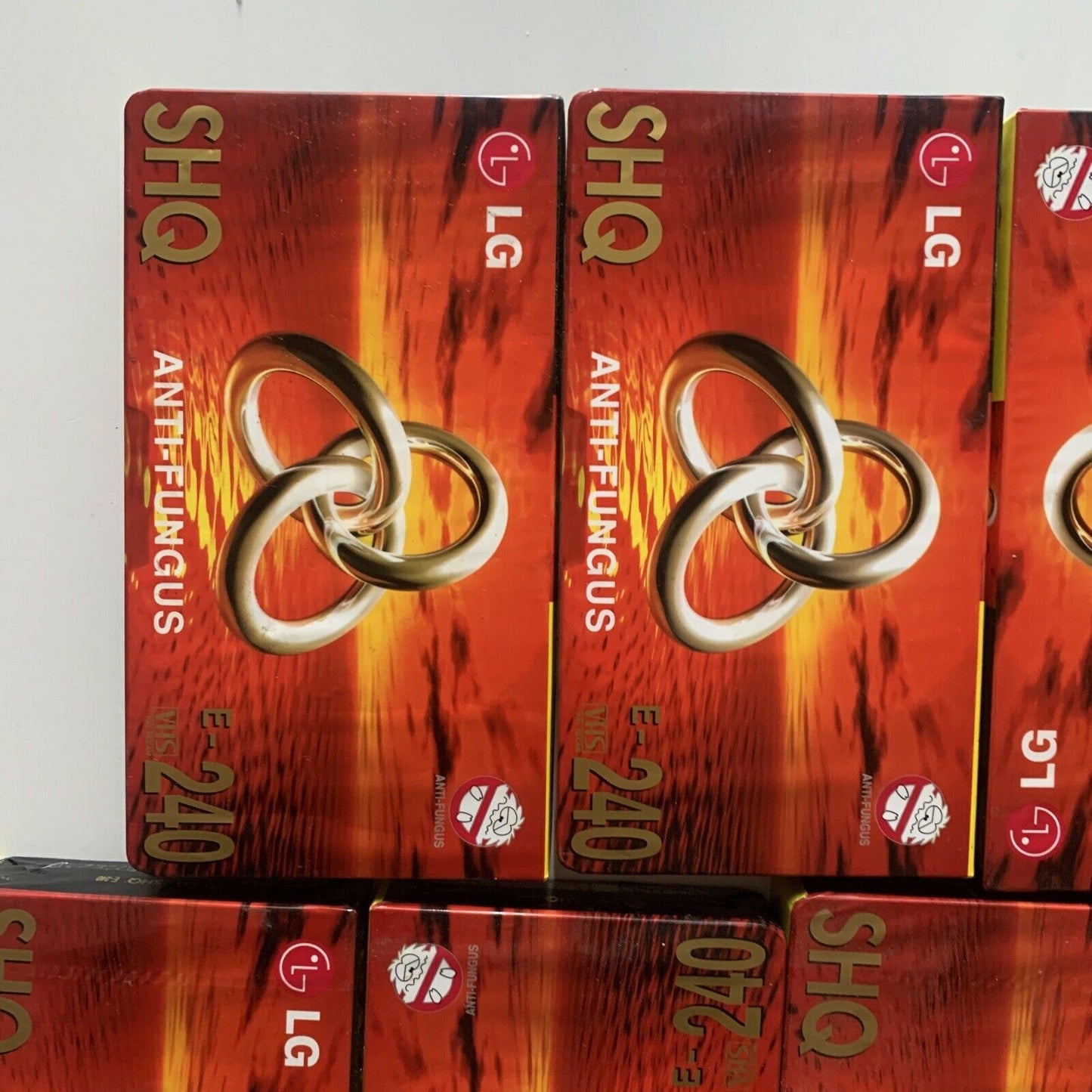 *New Sealed* 9x LG VHS Blank Tape SHQ E-240 PAL Anti-Fungus