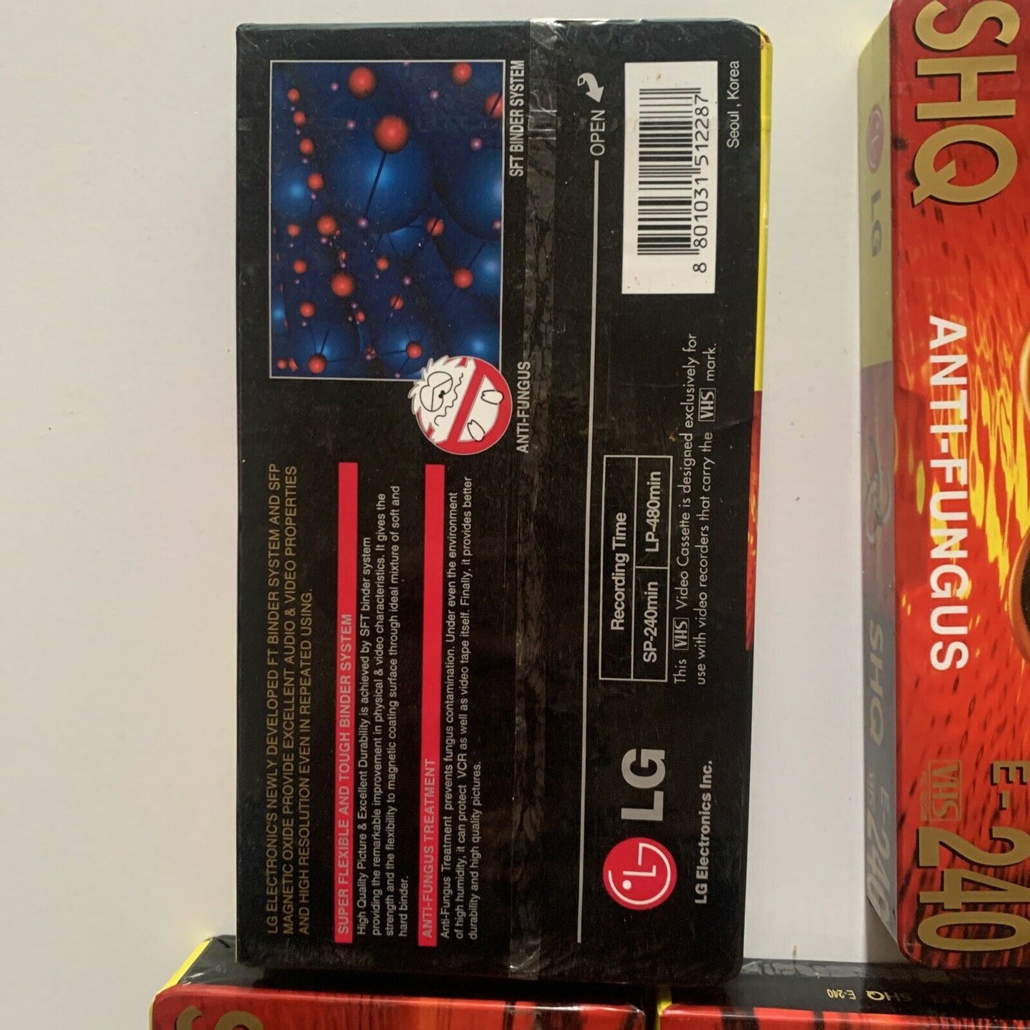 *New Sealed* 9x LG VHS Blank Tape SHQ E-240 PAL Anti-Fungus