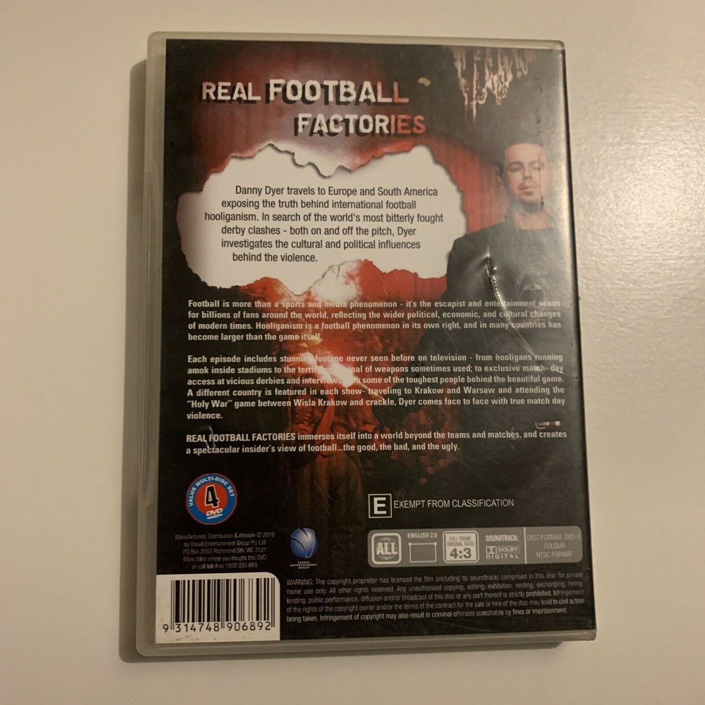 Real Football Factories (DVD, 2010, 4-Disc) Documentary. All Regions