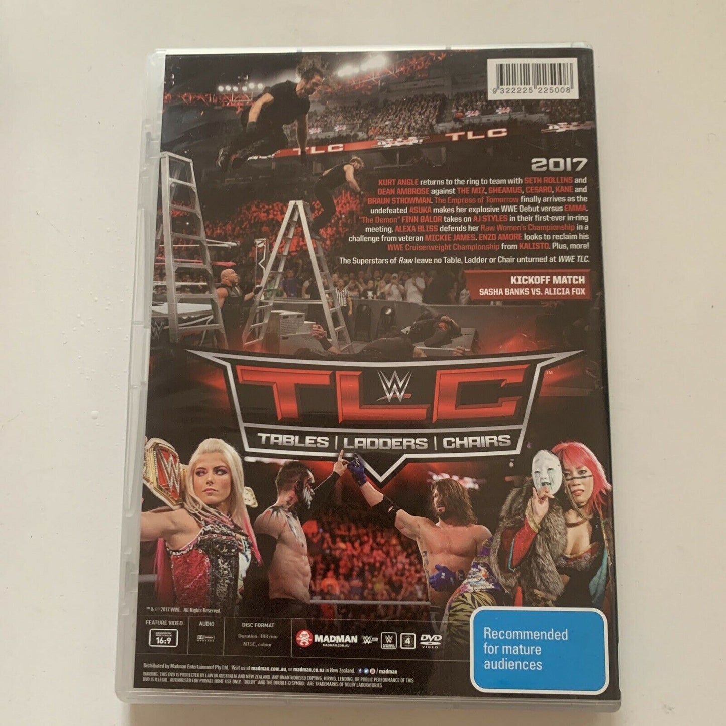 WWE - TLC - Tables, Ladders, Chairs 2017 (DVD, 2018) The Shield. Region 4