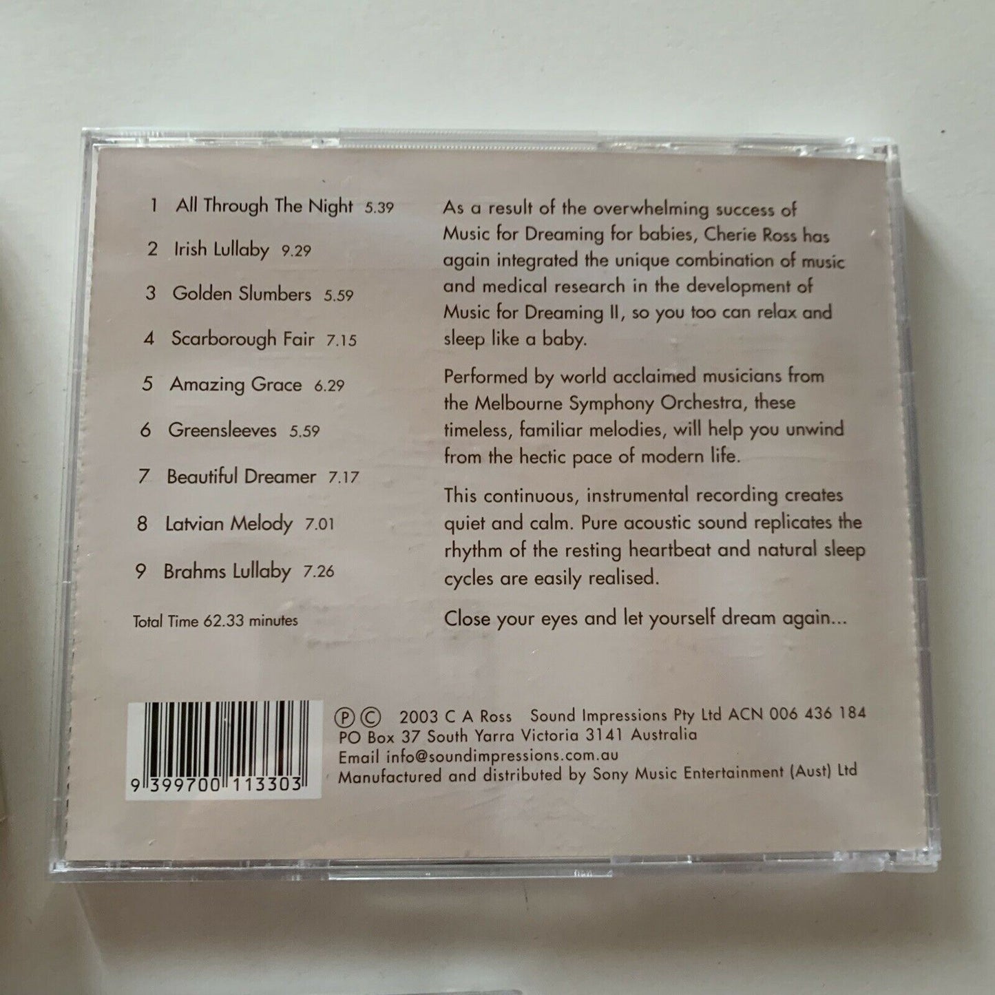 Music For Dreaming Collection For Mother & Baby (CD, 2004, 2-Disc)