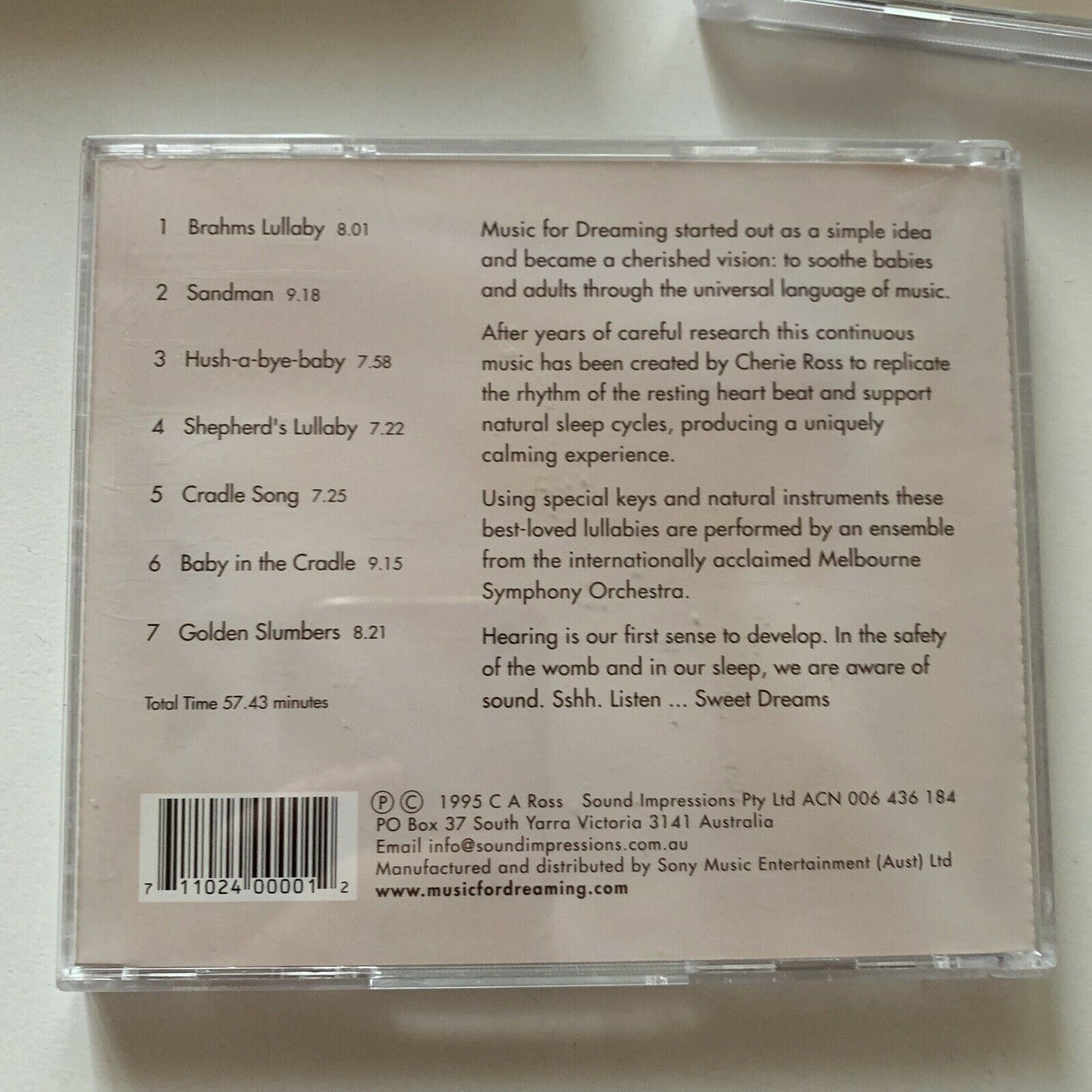 Music For Dreaming Collection For Mother & Baby (CD, 2004, 2-Disc)