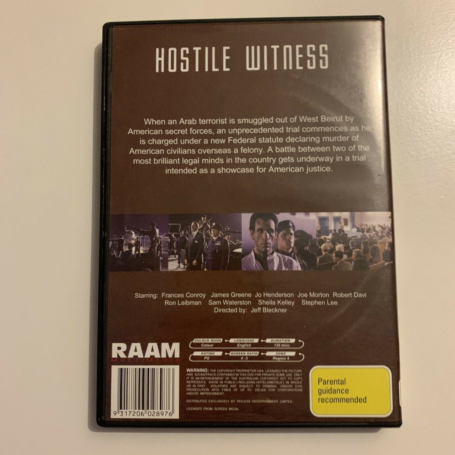 Hostile Witness (DVD, 1988) Sam Waterson, Robert Leibman, Robert Davi