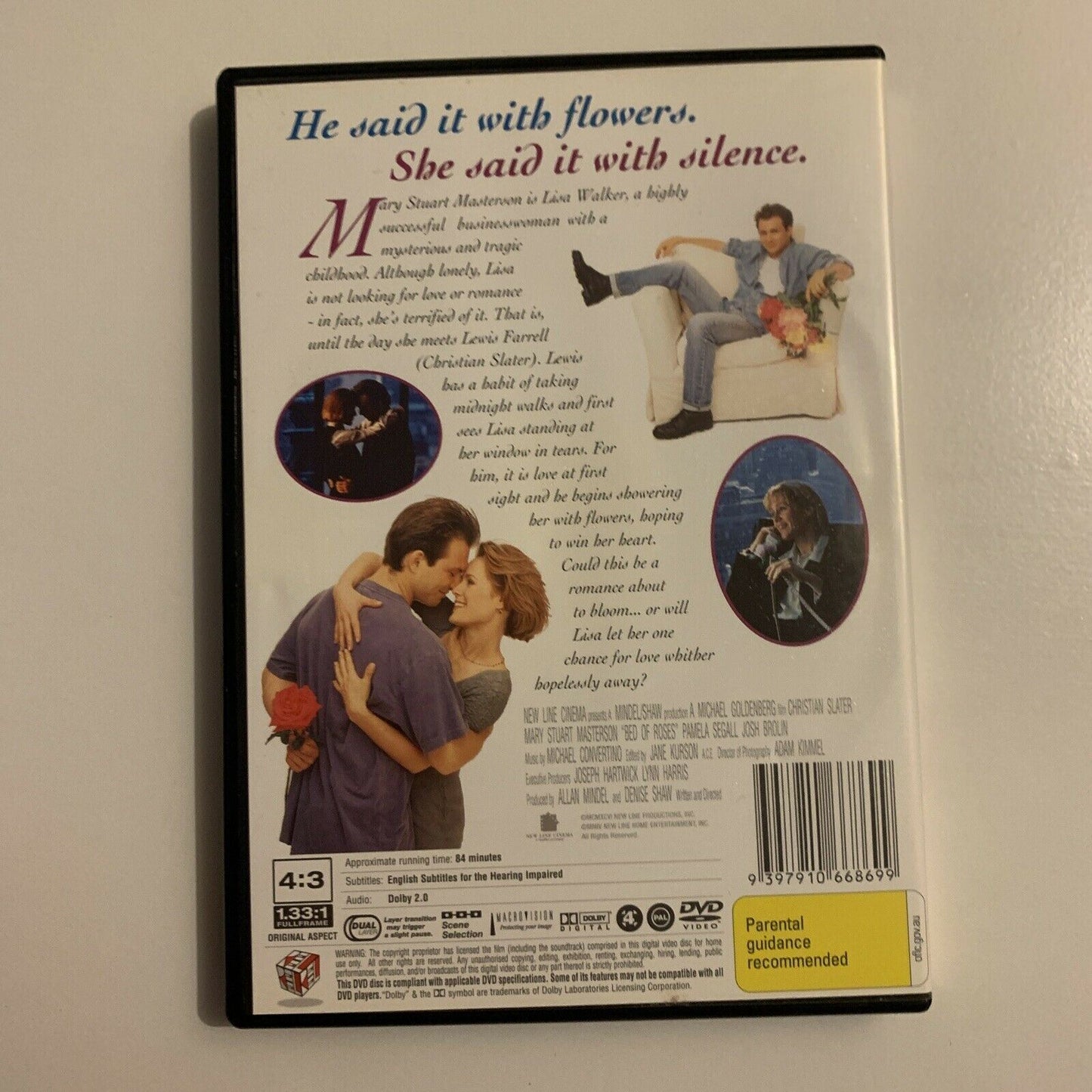 Bed Of Roses (DVD, 1996) Christian Slater