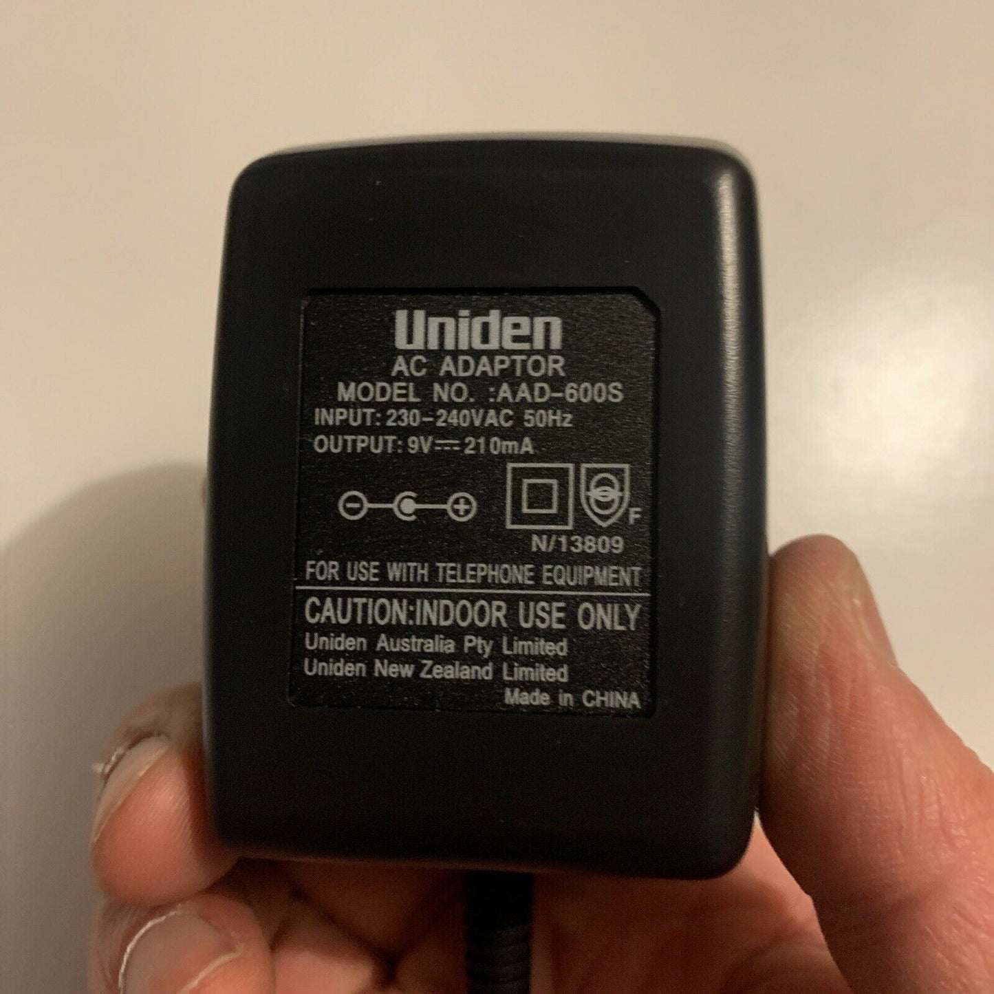Genuine Uniden AAD-600S AC Adapter 9V 210mA