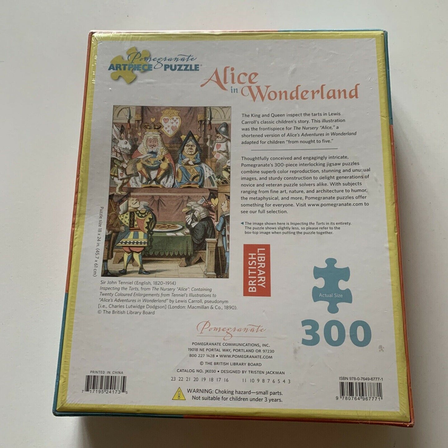 *New Sealed* Alice In Wonderland Jigsaw Puzzle 300pc - Pomegranate Art Piece