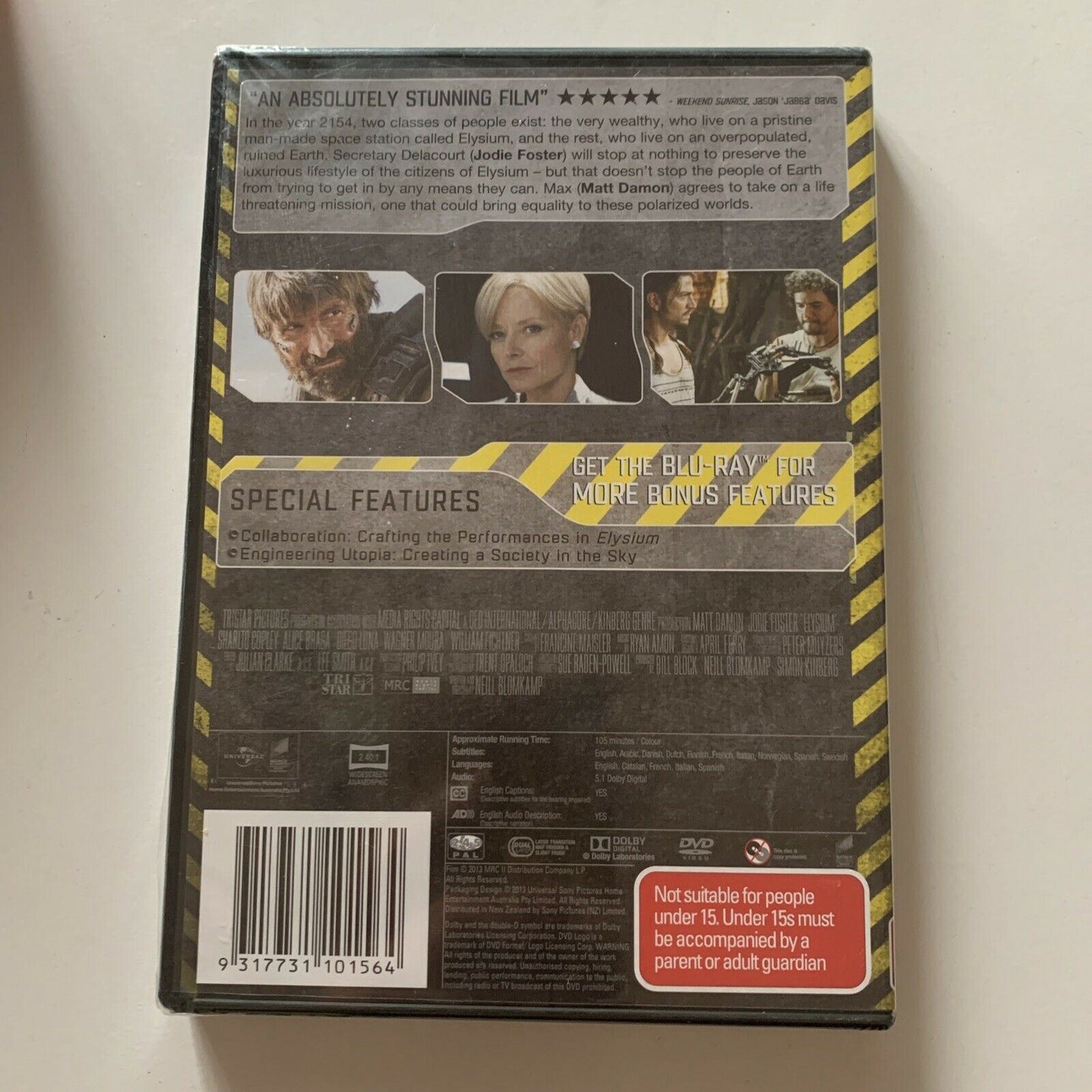 *New Sealed* Elysium (DVD, 2013) Matt Damon Region 4&2