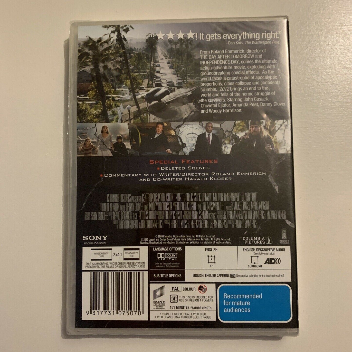 *New Sealed* 2012 (DVD, 2009) John Cusack, Chiwetel Ejiofor. Region 4