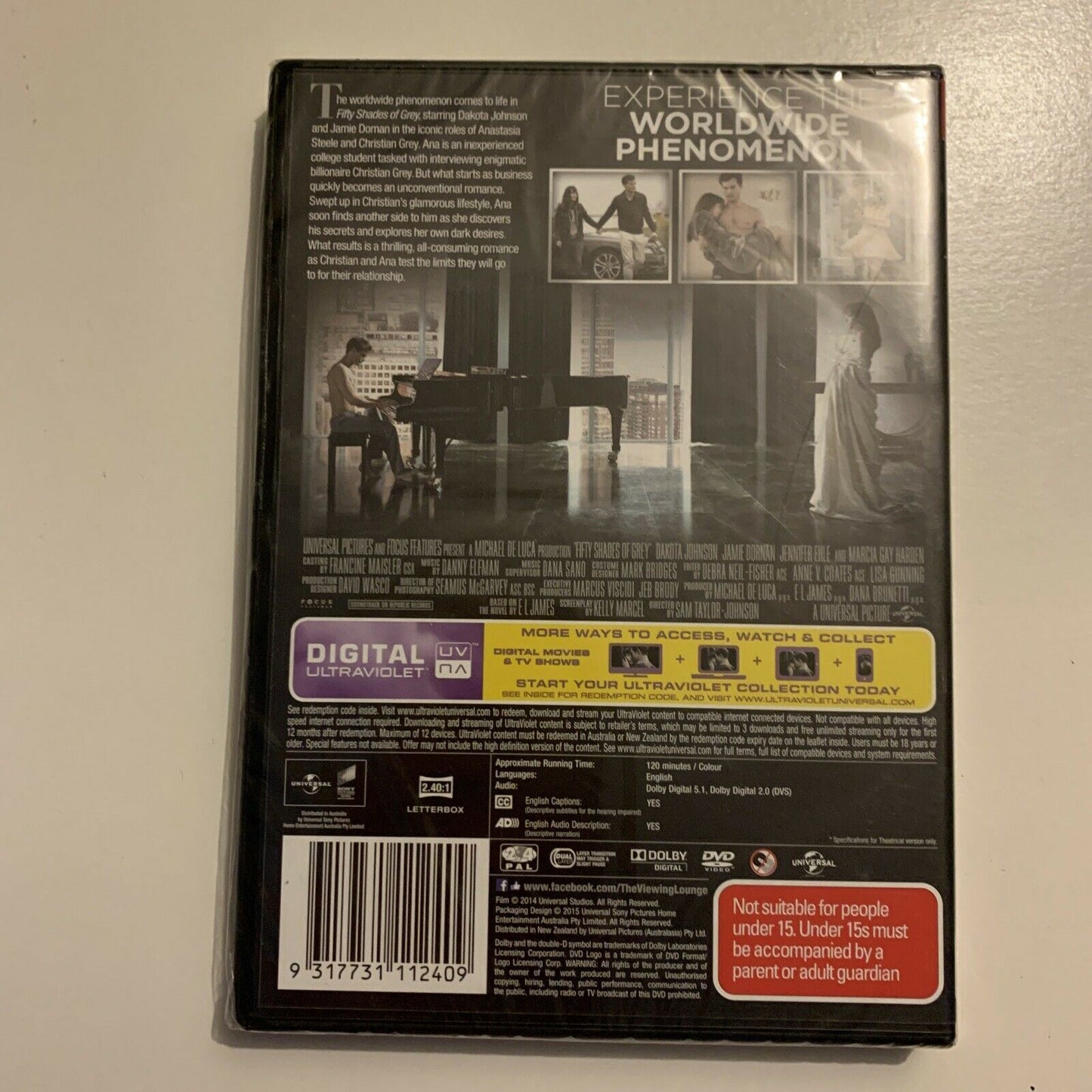 *New Sealed* Fifty Shades Of Grey - Unseen Edition (DVD, 2014) Region 4&2