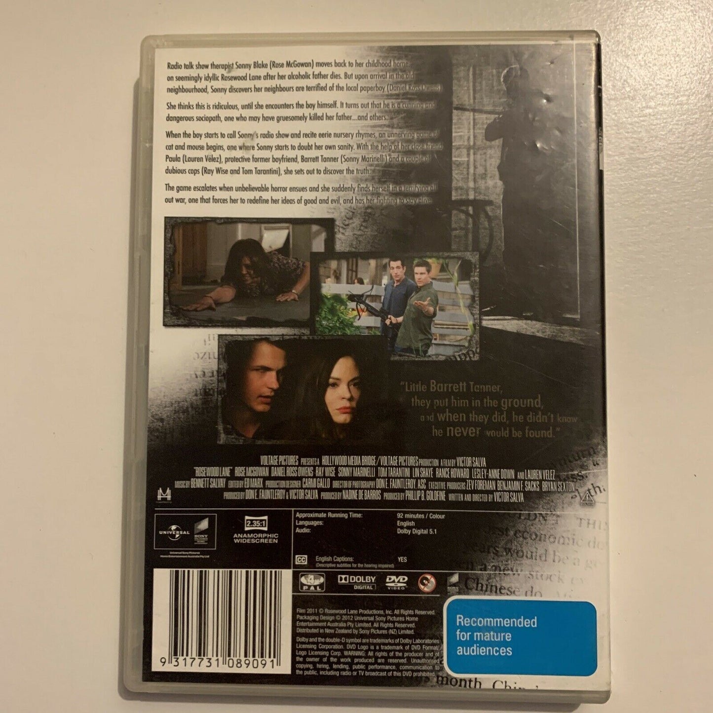 Rosewood Lane (DVD, 2012) Rose Mcgowan, Steve Tom, Judson Mills. Region 4