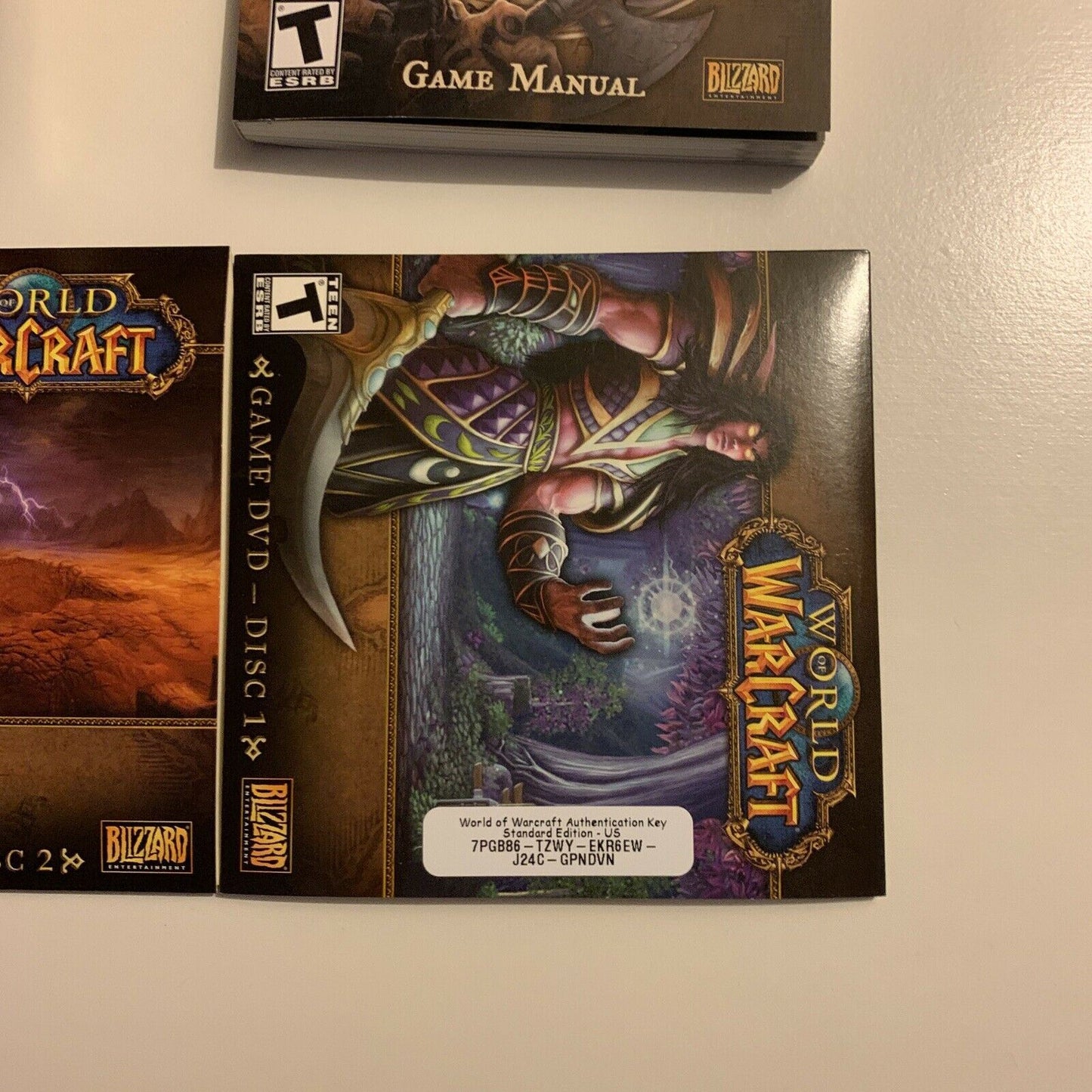 World of Warcraft PC Game Vintage Original Box Manual *Used Key*