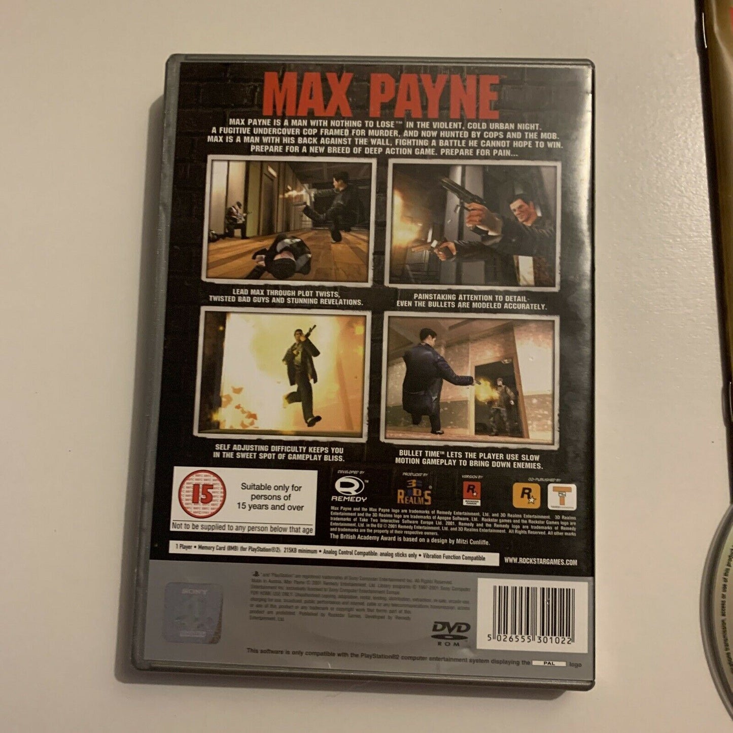 Max Payne - Platinum Edition - PS2 With Manual (PAL, 2001) PlayStation 2
