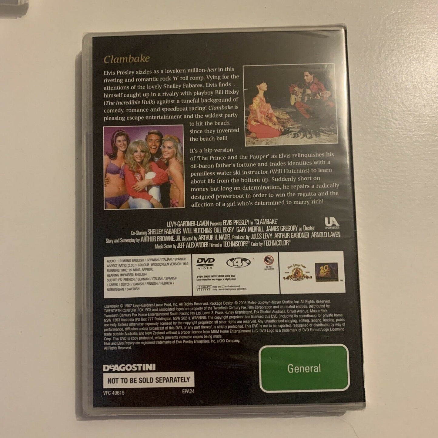 *New Sealed* Elvis Presley: Clambake (DVD, 1967) Region 4