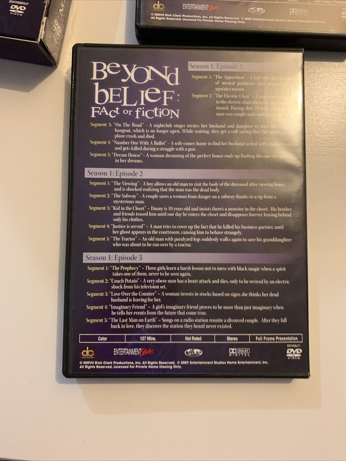 Beyond Belief: Fact Or Fiction - Season 1 (DVD, 2007, 2-Disc) All Regions